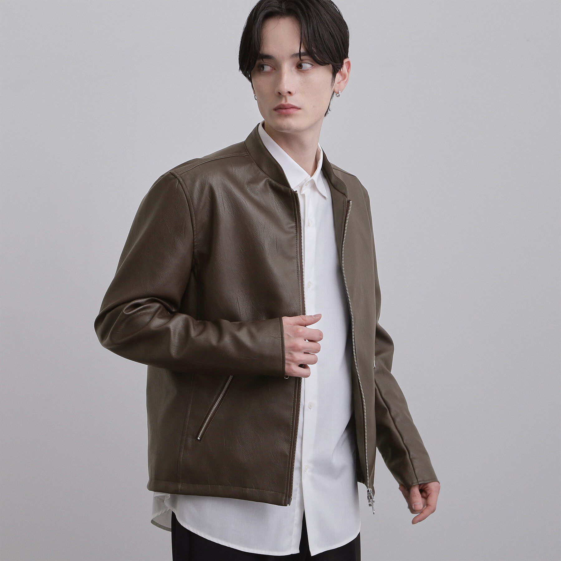 tk.TAKEO KIKUCHI「シングルライダースジャケット」|ブルゾン・スタジャン|