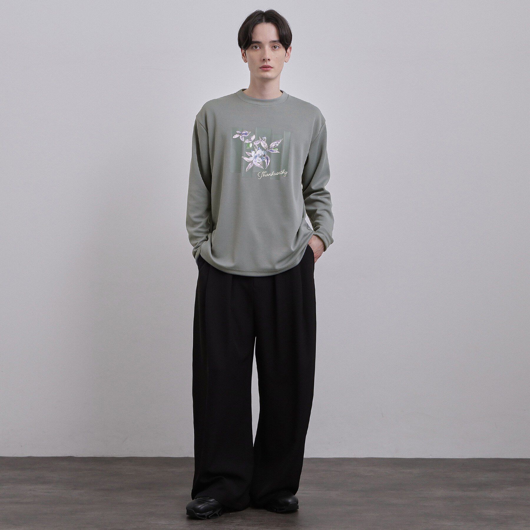 tk.TAKEO KIKUCHI「フロントフラワーカットソー」|Tシャツ・カットソー|