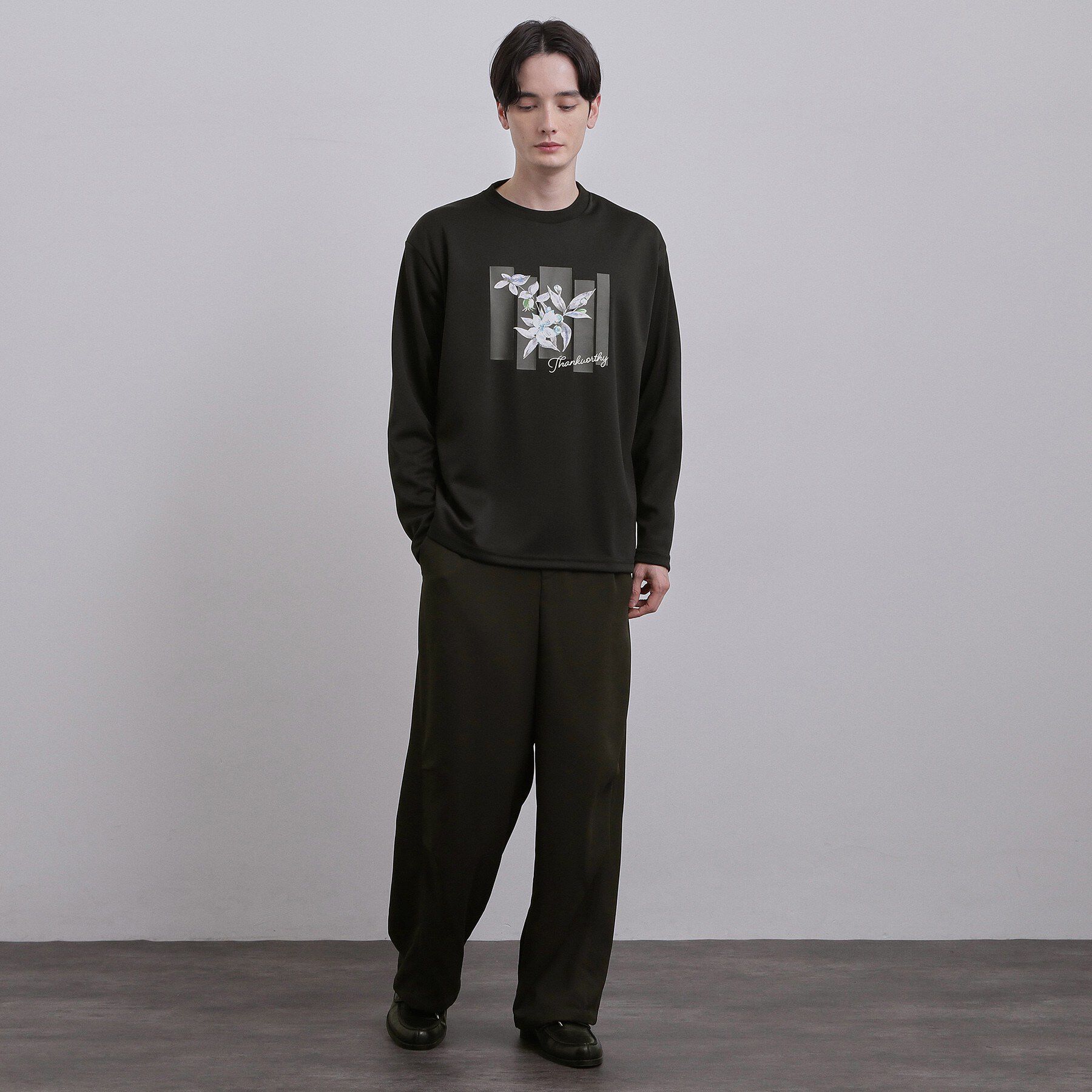 tk.TAKEO KIKUCHI「フロントフラワーカットソー」|Tシャツ・カットソー|