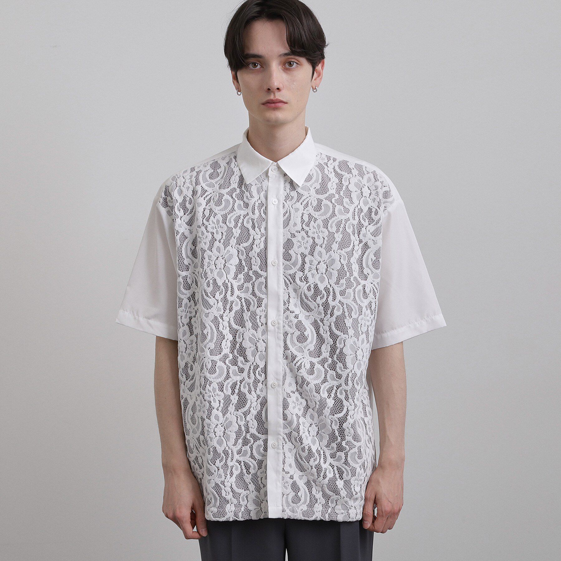 tk.TAKEO KIKUCHI「半袖レースシャツ」|シャツ・ブラウス|