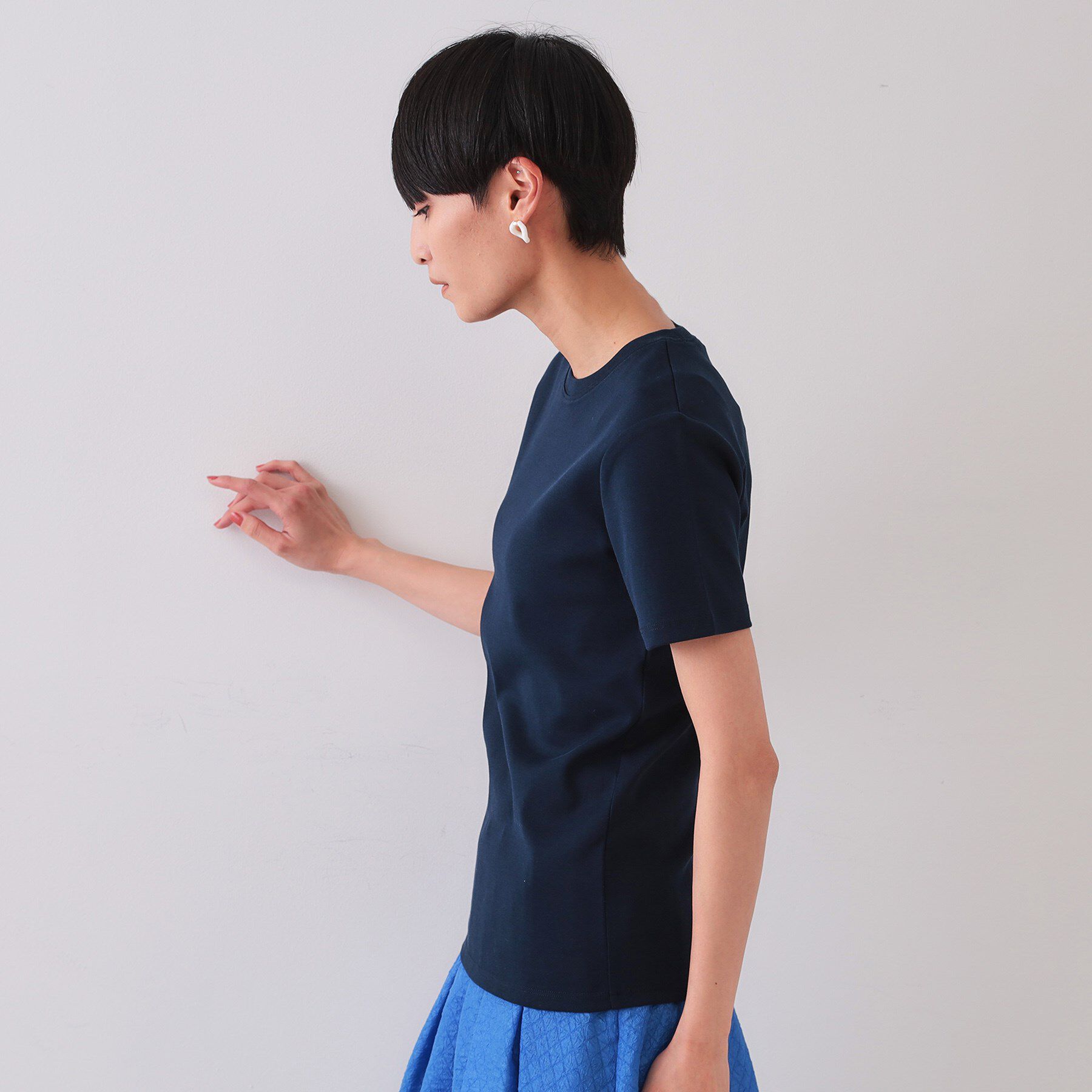 OPAQUE.CLIP「フライスベーシックTシャツ【洗濯機洗い可】」|Tシャツ・カットソー|