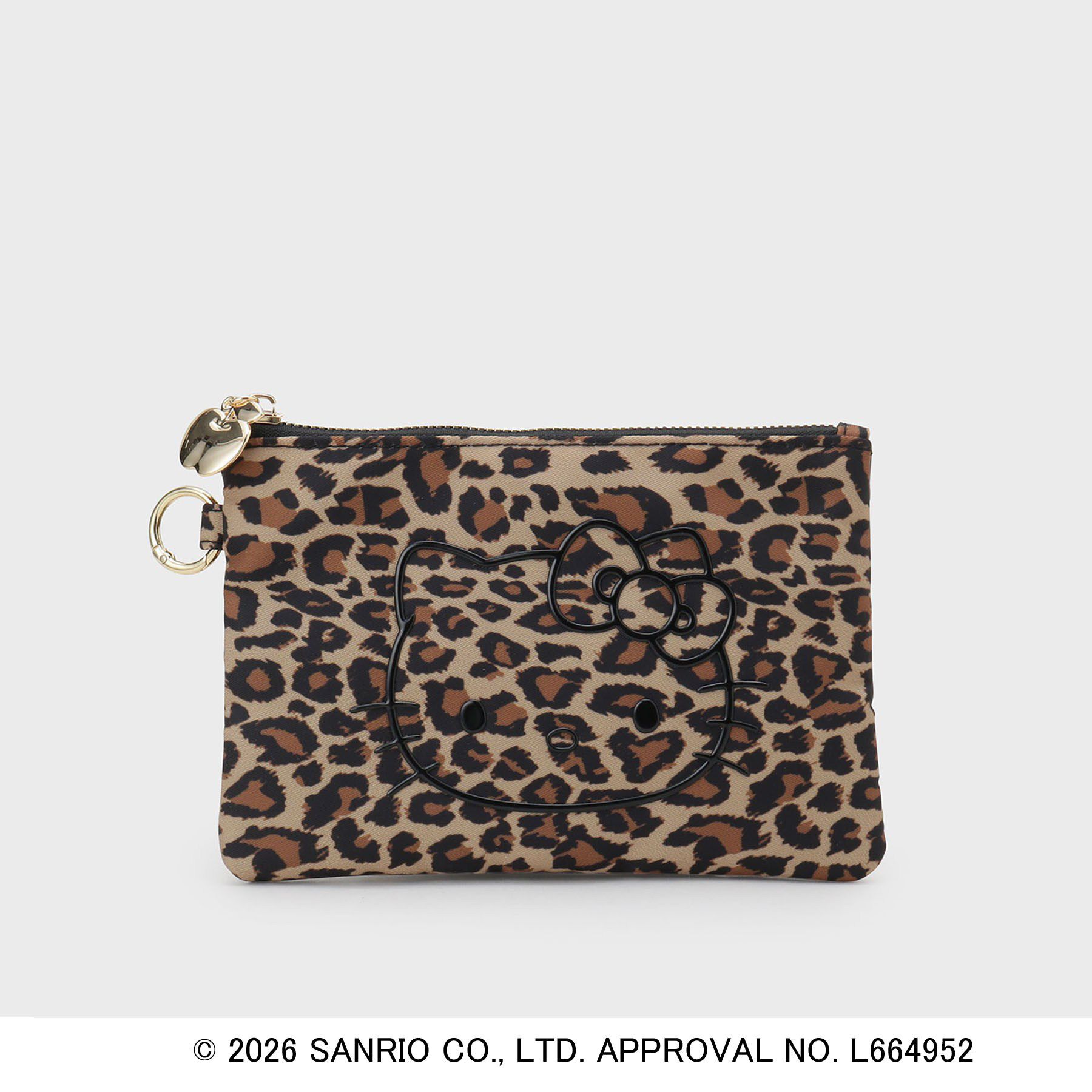 OPAQUE.CLIP「◆【ハローキティ】立体フェイスプリントスクエアポーチ」|ポーチ|ブラウン(143)