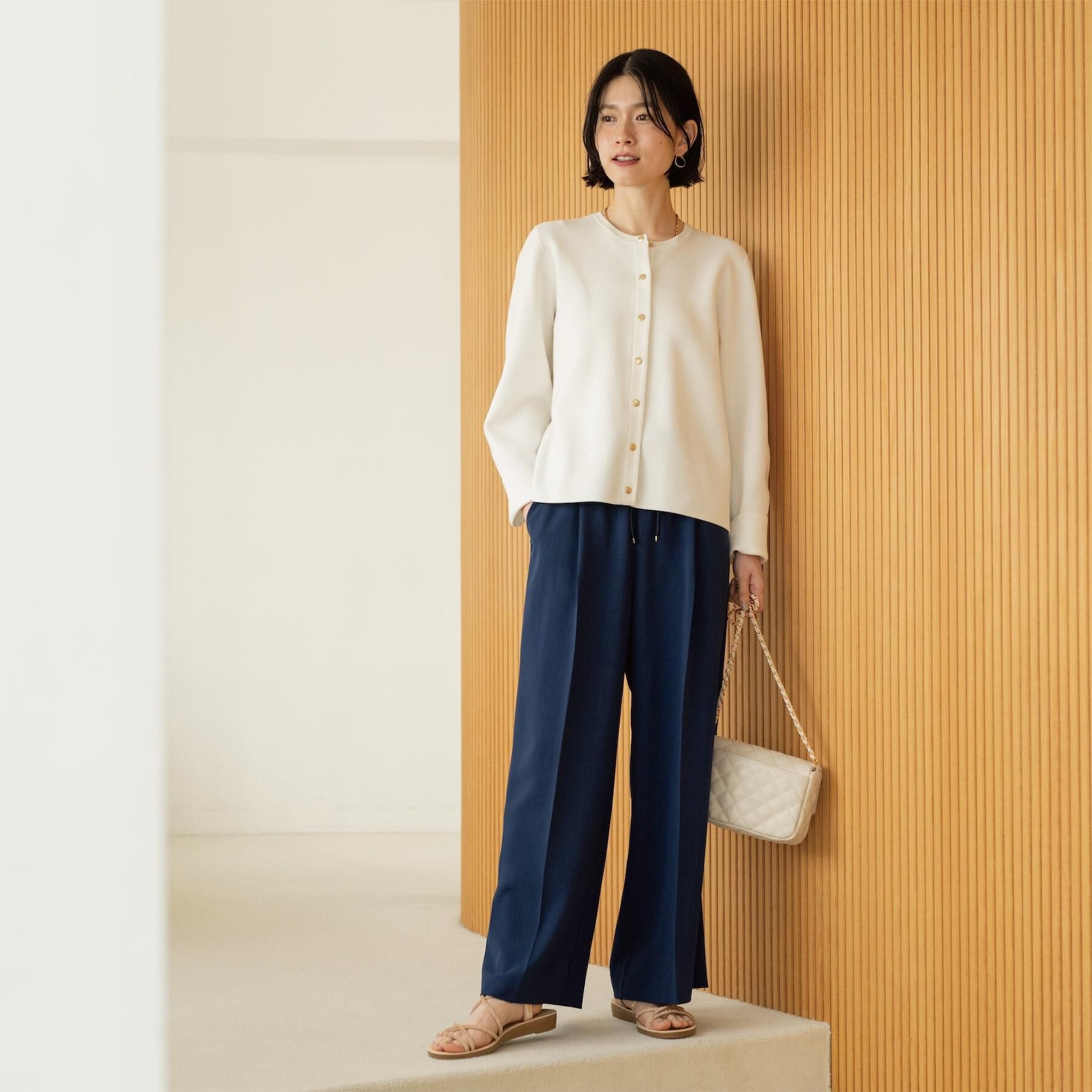 OPAQUE.CLIP「美脚ストレッチイージーワイドパンツ/セットアップ対応可【洗濯機OK/防シワ加工】《SS～LL/5co」|その他|