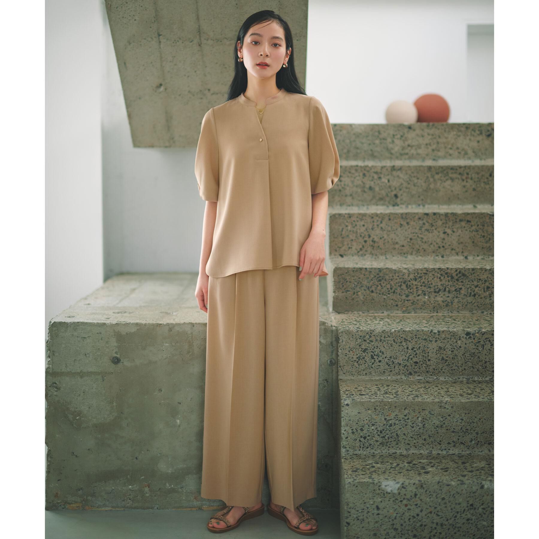 OPAQUE.CLIP「美脚ストレッチイージーワイドパンツ/セットアップ対応可【洗濯機OK/防シワ加工】《SS～LL/5co」|その他|