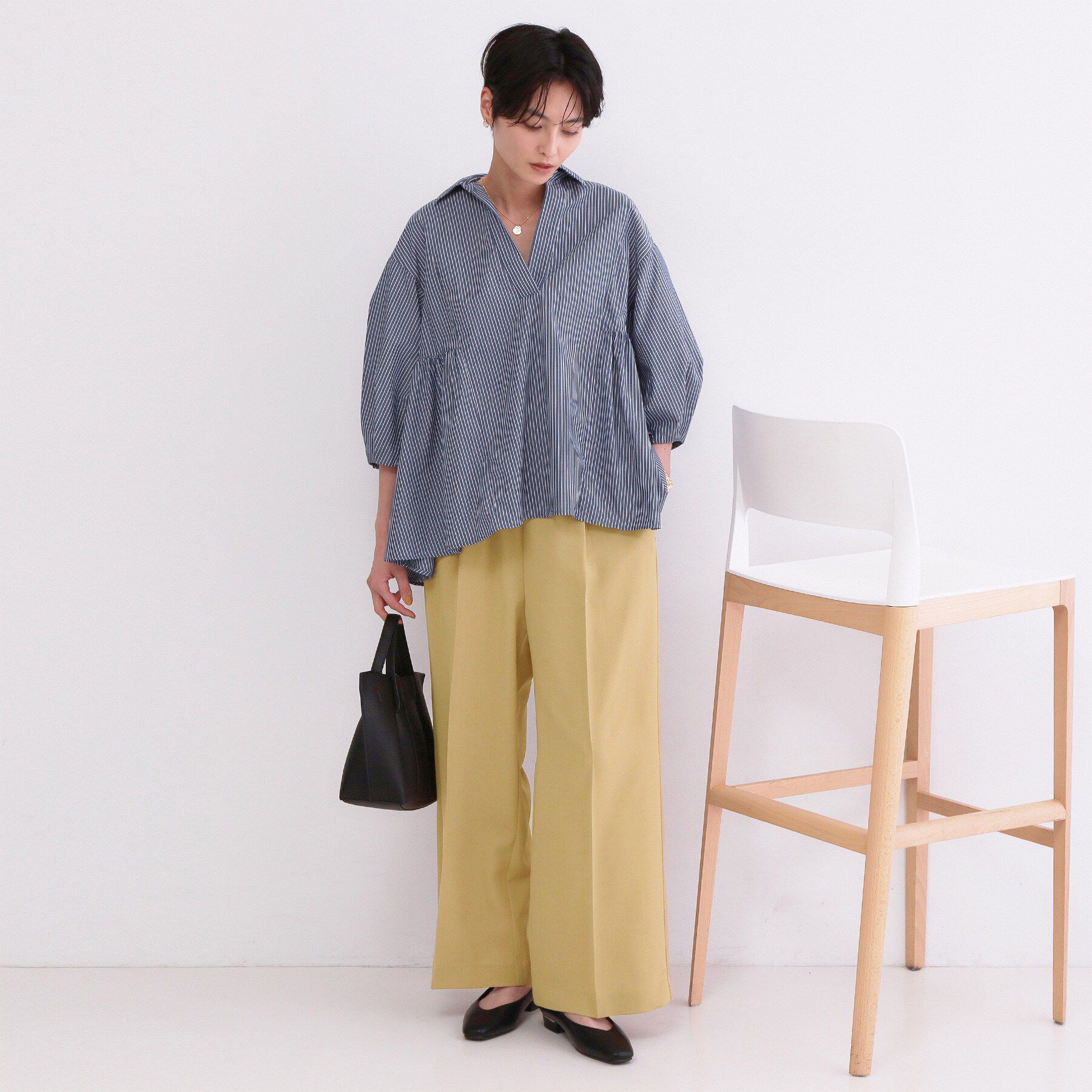 OPAQUE.CLIP「美脚ストレッチイージーワイドパンツ/セットアップ対応可【洗濯機OK/防シワ加工】《SS～LL/5co」|その他|