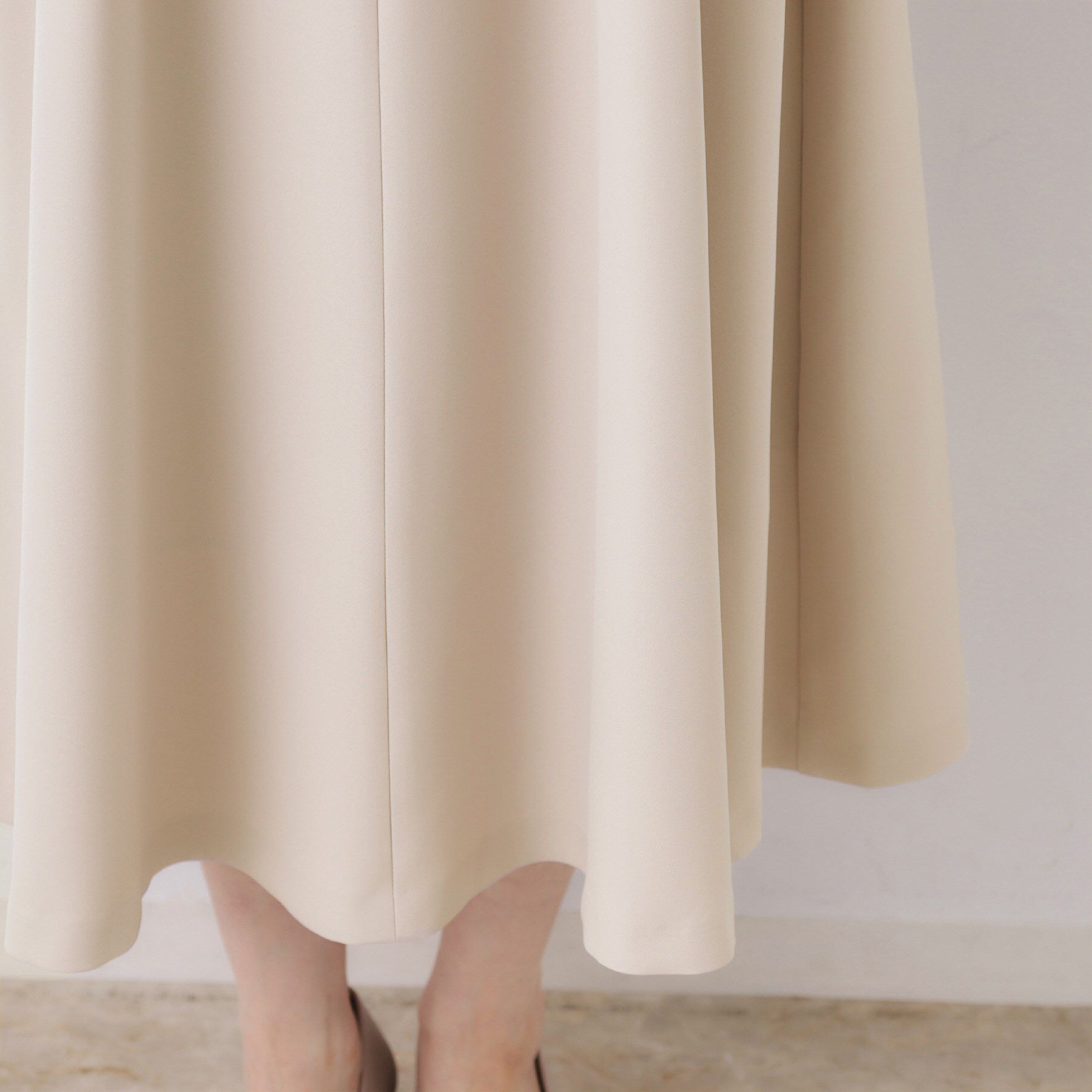 Couture broach「【ハレの日・通勤】レース袖タックフレアワンピース」|ワンピース|