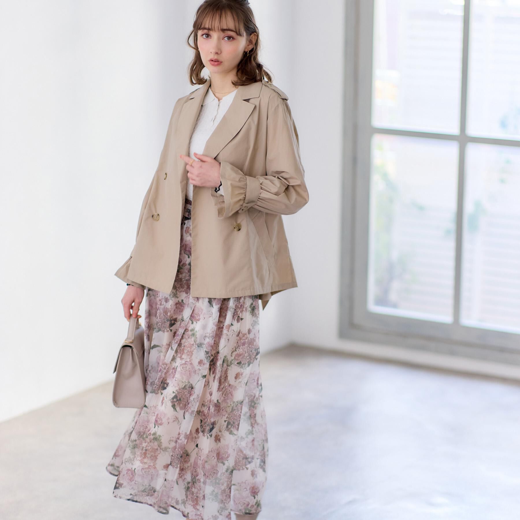 Couture broach「【撥水・洗える】ハーフ トレンチコート」|トレンチコート|