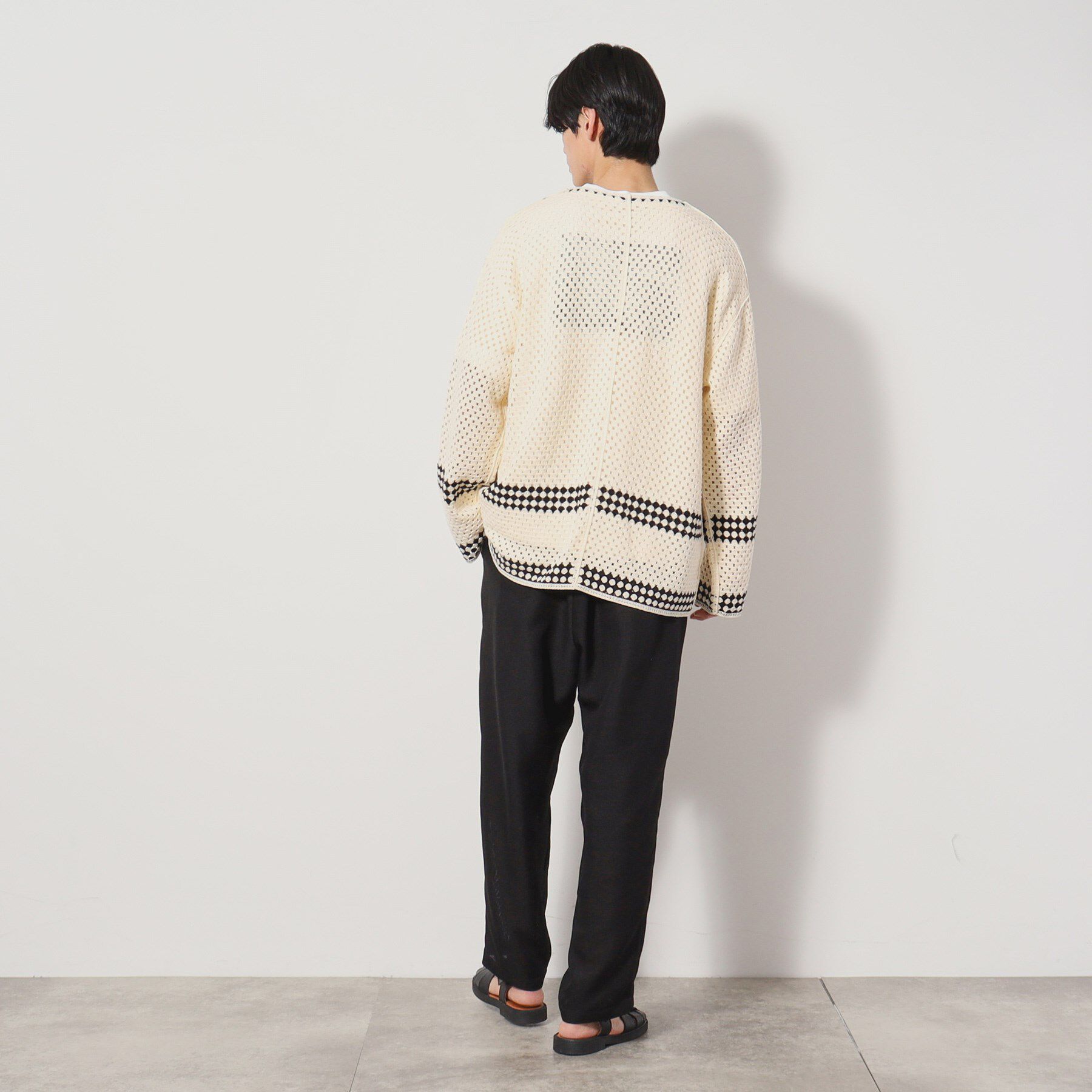 THE SHOP TK「クロシェ編み風ニットカーディガン」|カーディガン|