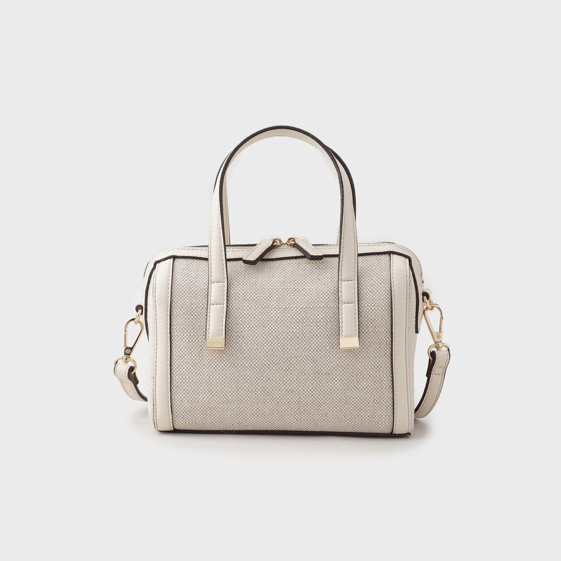 THE SHOP TK「キャンバス合皮コンビミニバッグ」|ショルダー・メッセンジャー|