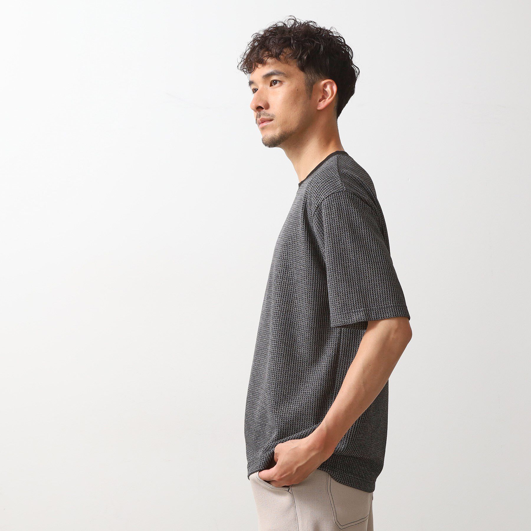 THE SHOP TK「カットジャカード半袖Tシャツ」|Tシャツ・カットソー|