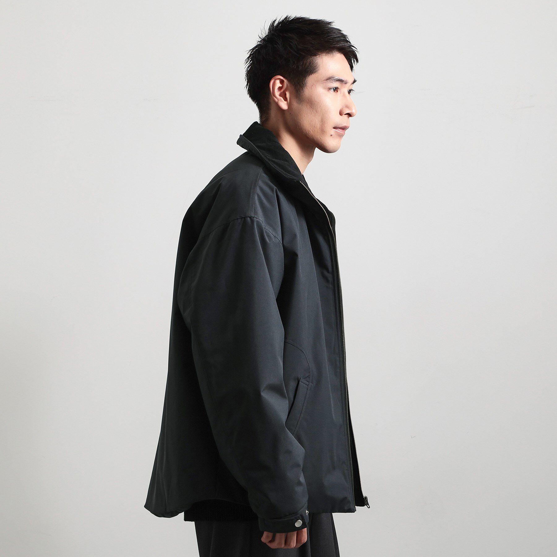 THE SHOP TK「【洗濯機可】きれいめにもカジュアルにも スタンドネックジップブルゾン」|ブルゾン・スタジャン|