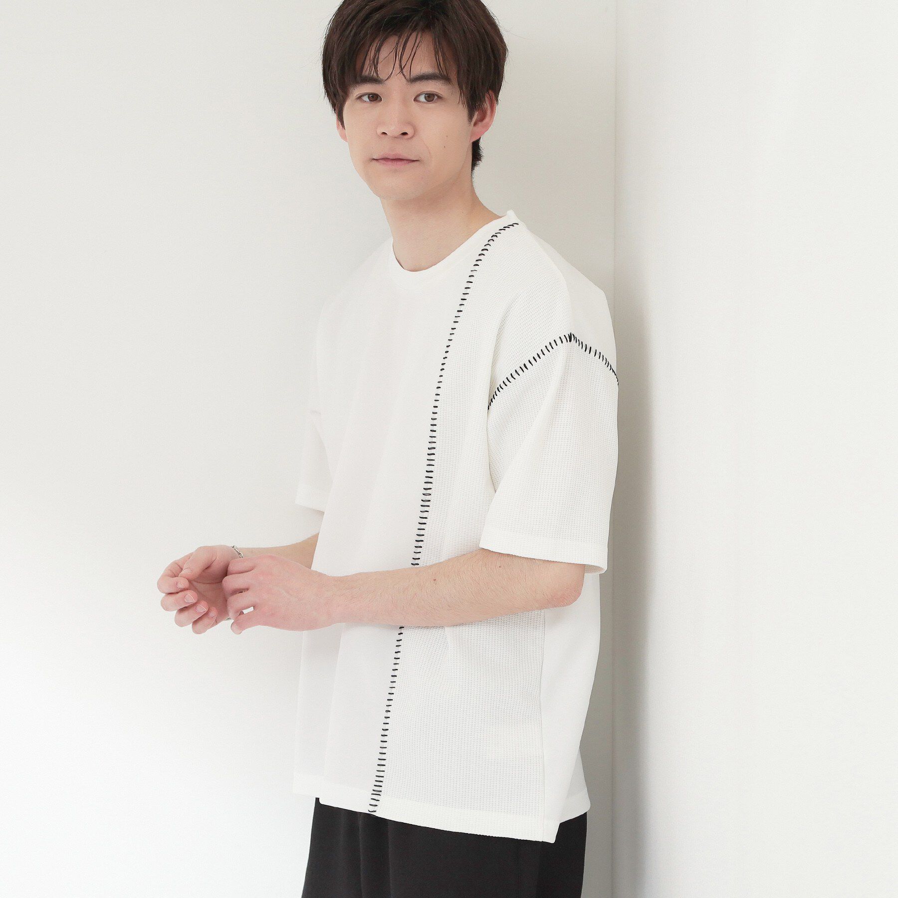 THE SHOP TK「ハンドステッチ 半袖Tシャツ 洗濯機OK」|Tシャツ・カットソー|