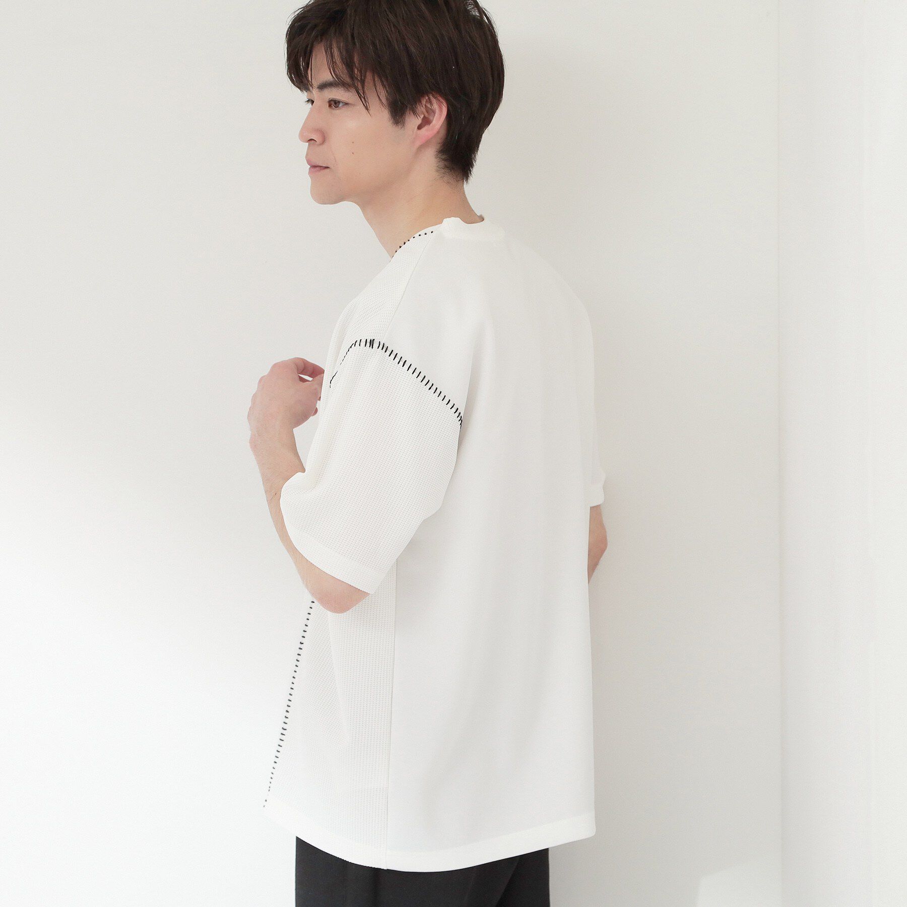 THE SHOP TK「ハンドステッチ 半袖Tシャツ 洗濯機OK」|Tシャツ・カットソー|