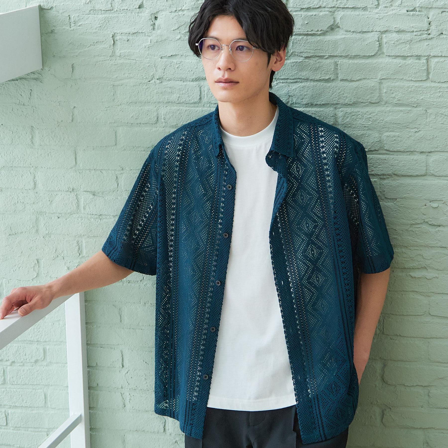 THE SHOP TK「クラフトレース 半袖シャツ＋半袖Tシャツ セットアイテム」|シャツ・ブラウス|