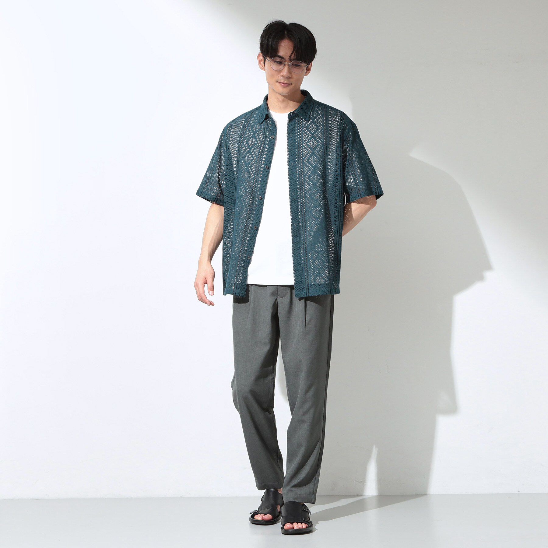 THE SHOP TK「クラフトレース 半袖シャツ＋半袖Tシャツ セットアイテム」|シャツ・ブラウス|