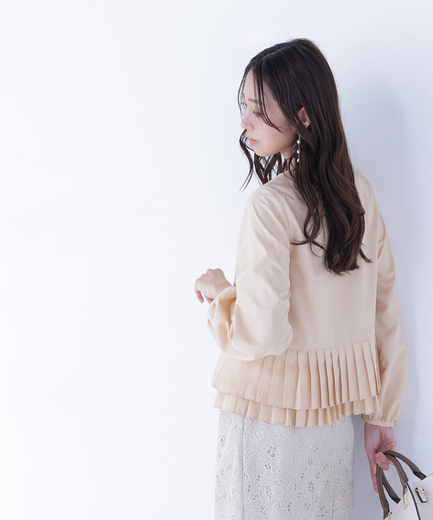  「プリーツヘムブラウス」|シャツ・ブラウス|