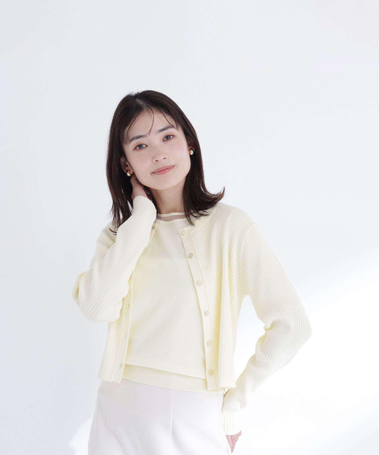  「シアーラインニットアンサンブル」|ニット・セーター|