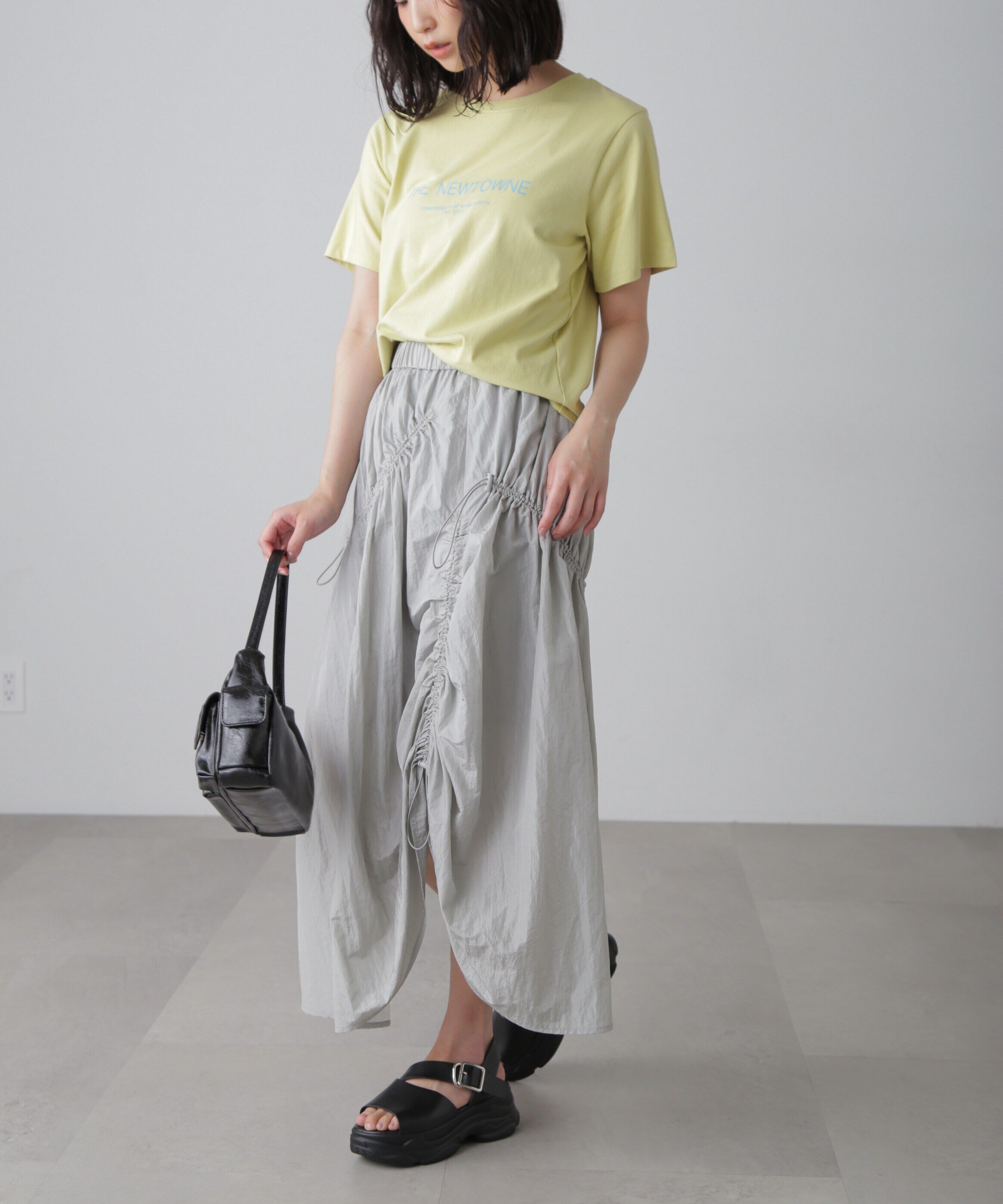  「ナイロンドロストシャーリングスカート」|スカート|