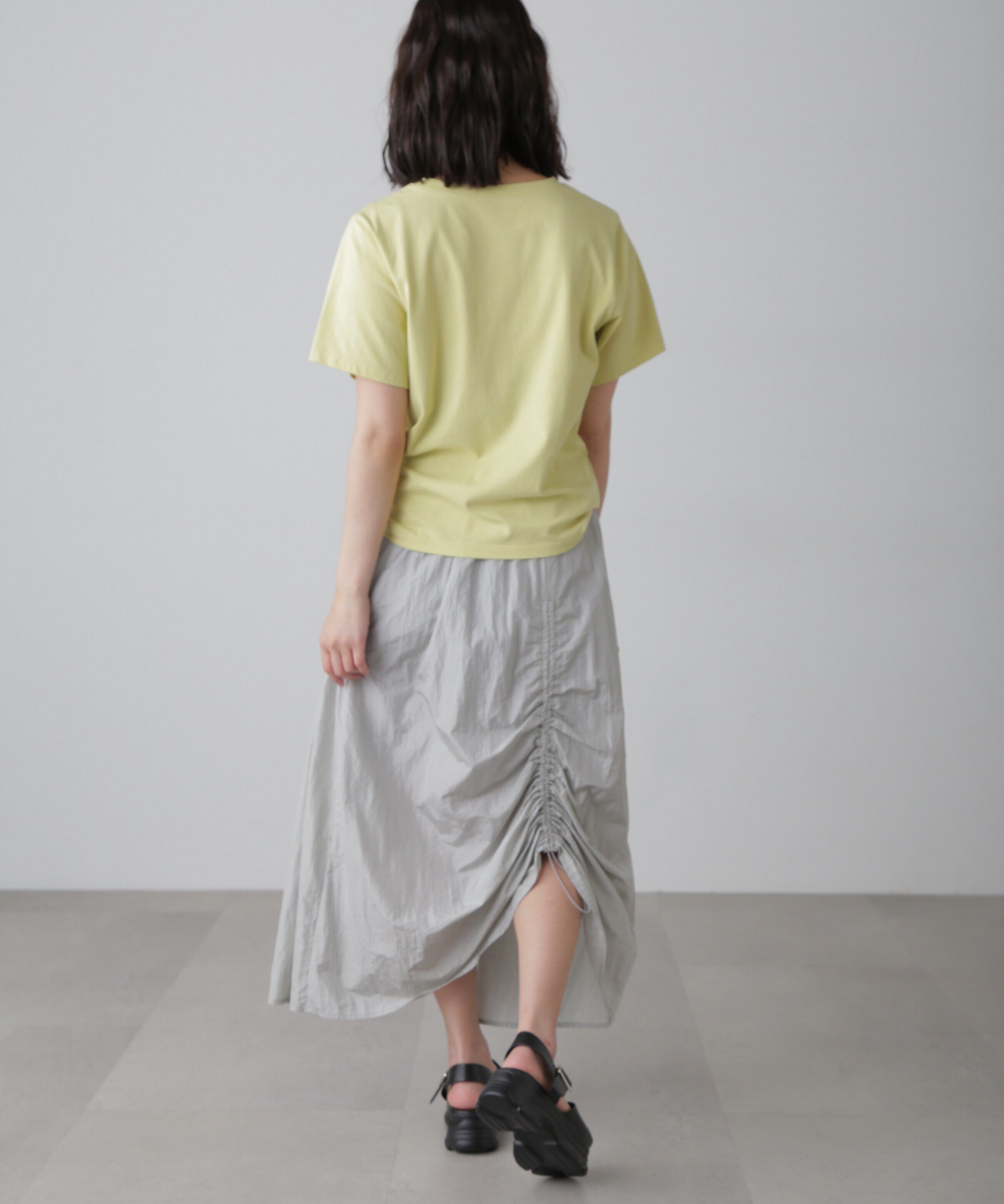  「ナイロンドロストシャーリングスカート」|スカート|