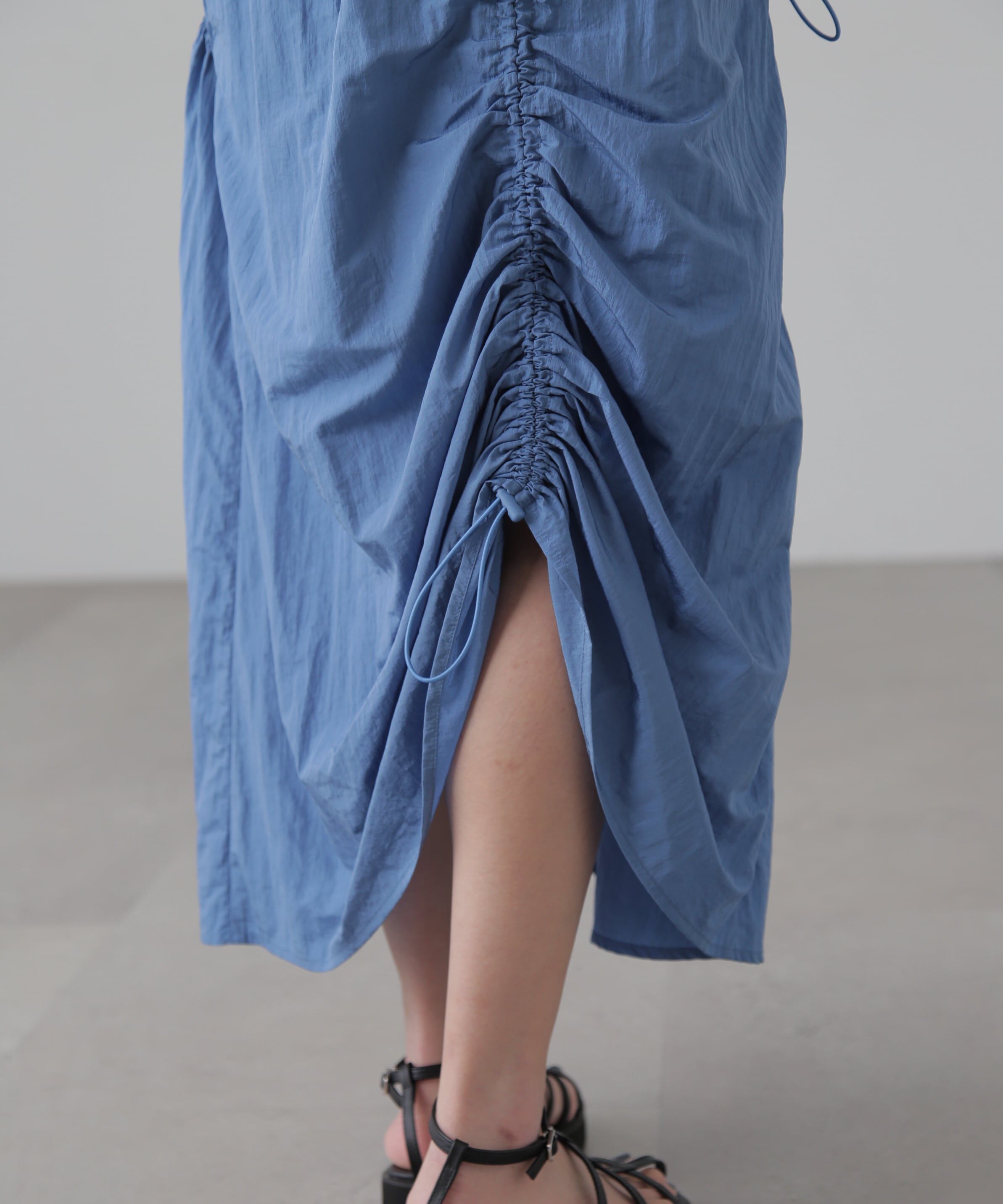  「ナイロンドロストシャーリングスカート」|スカート|