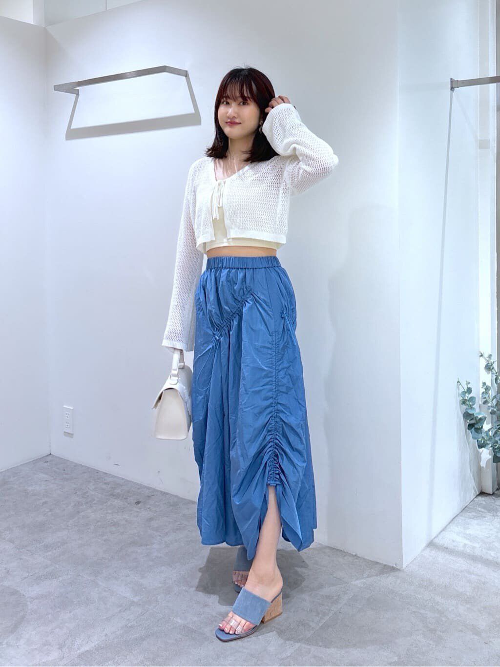  「ナイロンドロストシャーリングスカート」|スカート|