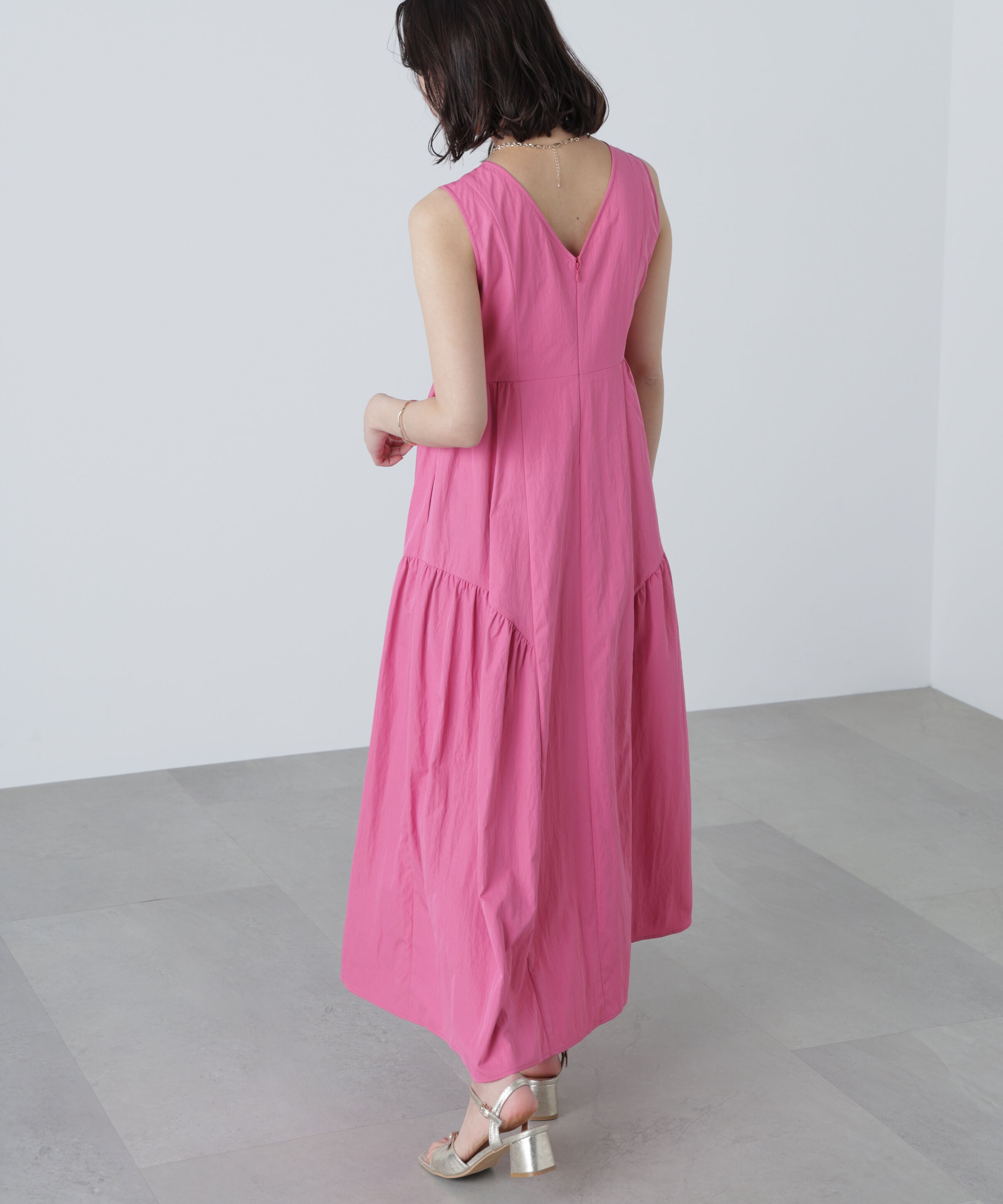  「タイプライターギャザーマキシワンピース」|ワンピース|