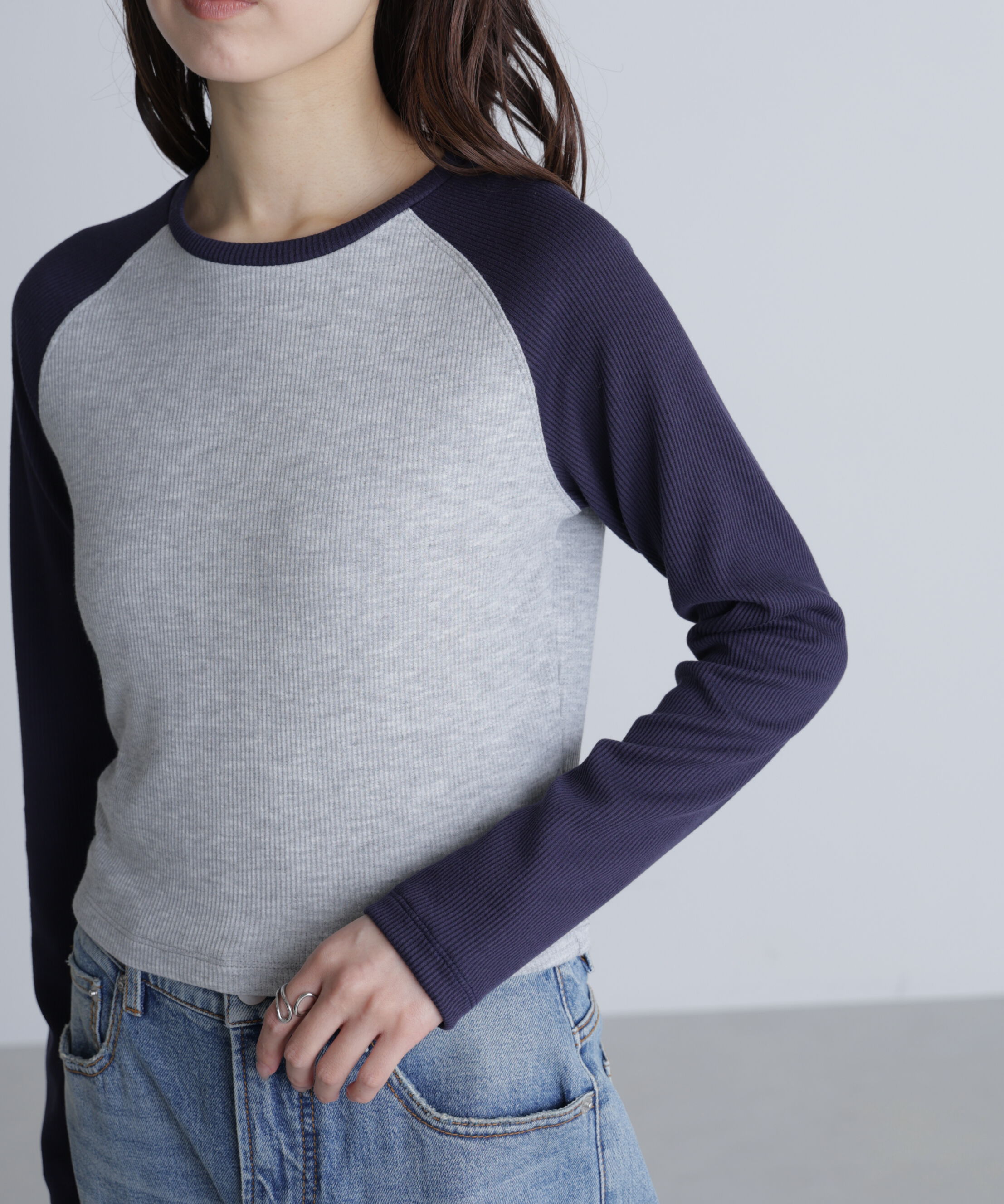  「ラグラン長袖カットソー」|Tシャツ・カットソー|