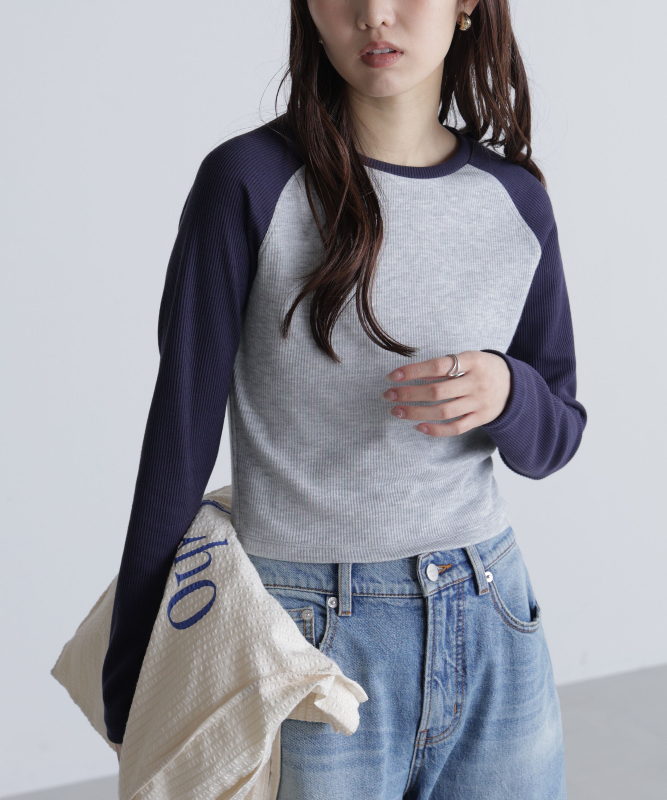  「ラグラン長袖カットソー」|Tシャツ・カットソー|