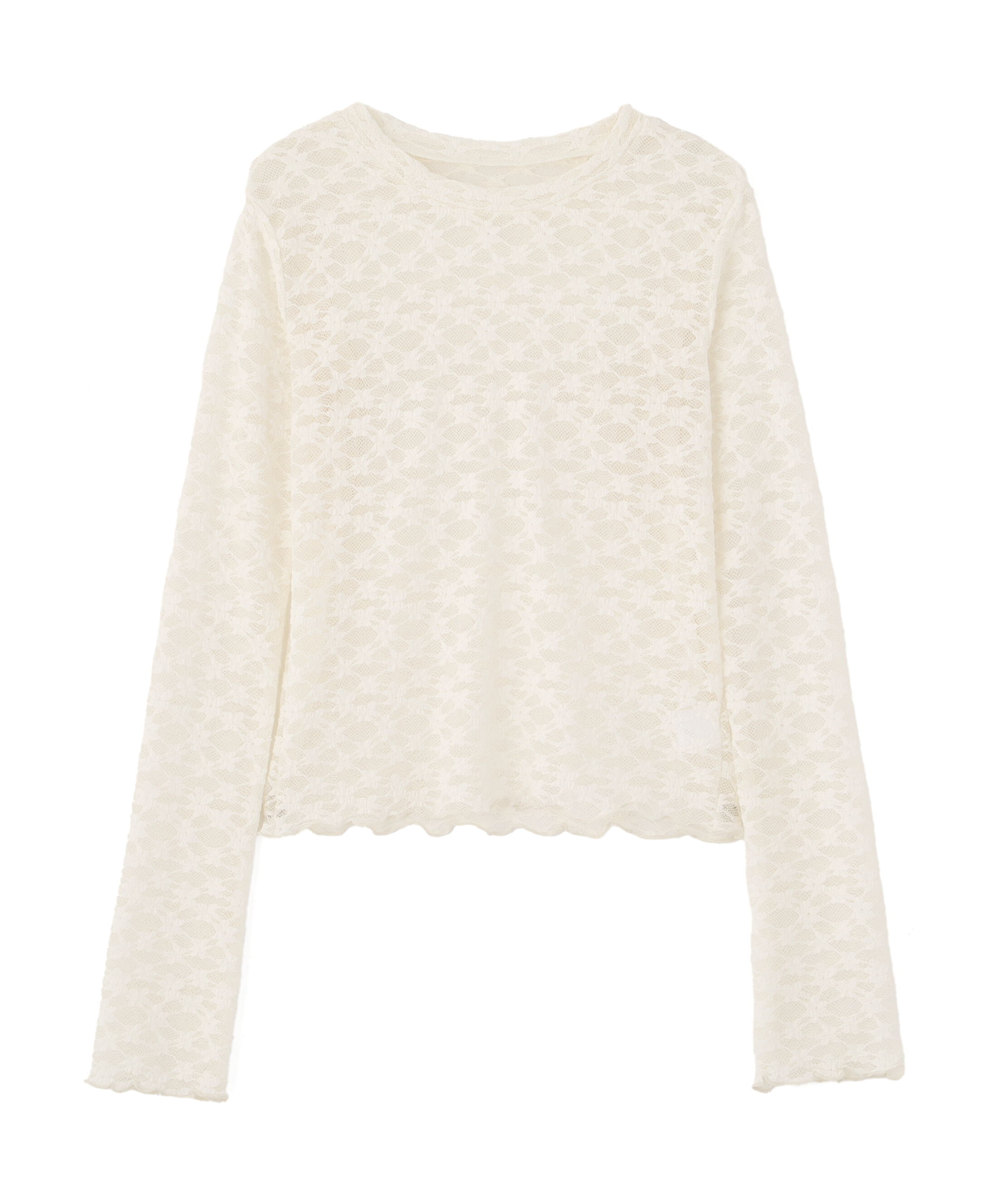  「長袖レースカットソー」|Tシャツ・カットソー|