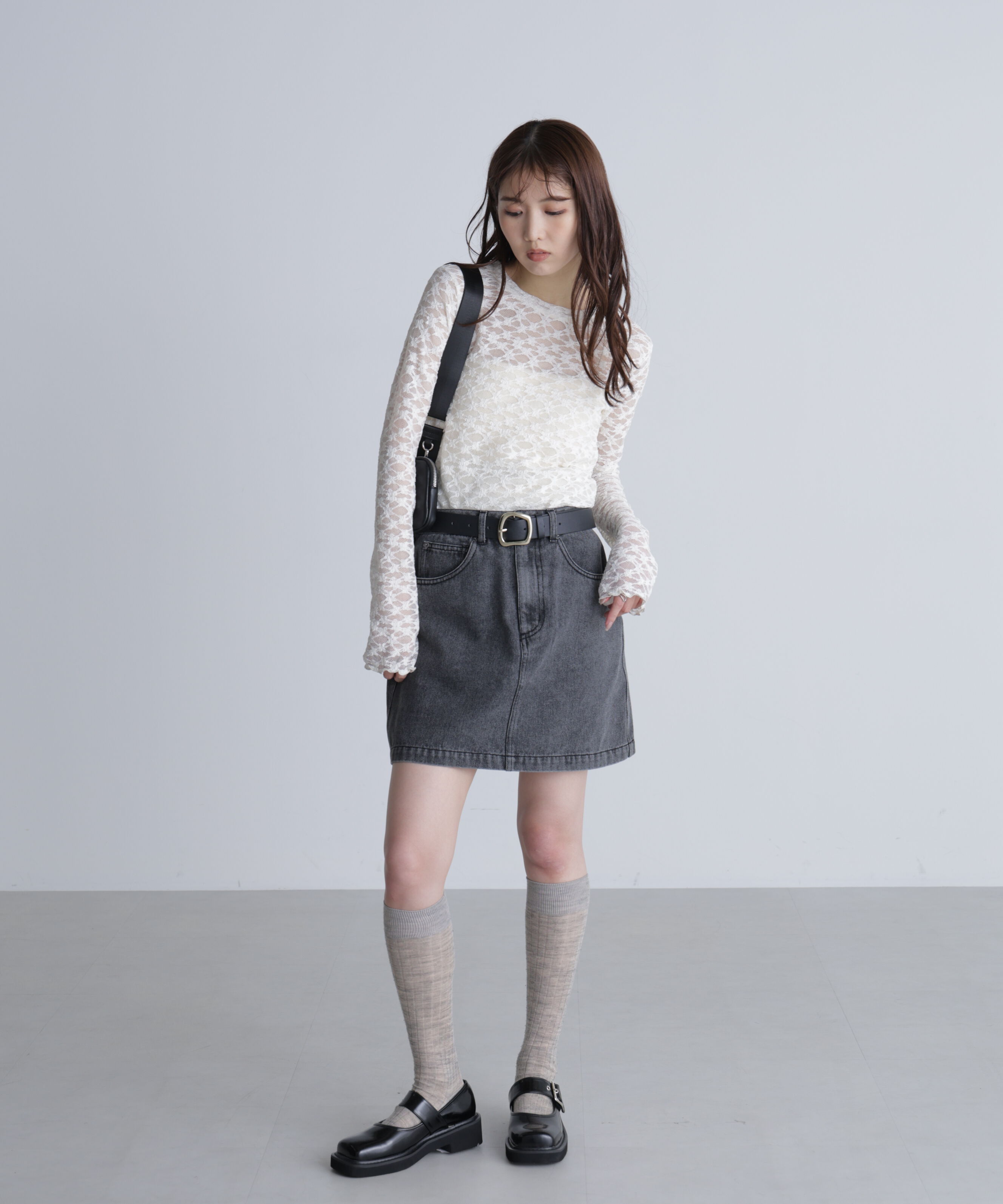  「長袖レースカットソー」|Tシャツ・カットソー|