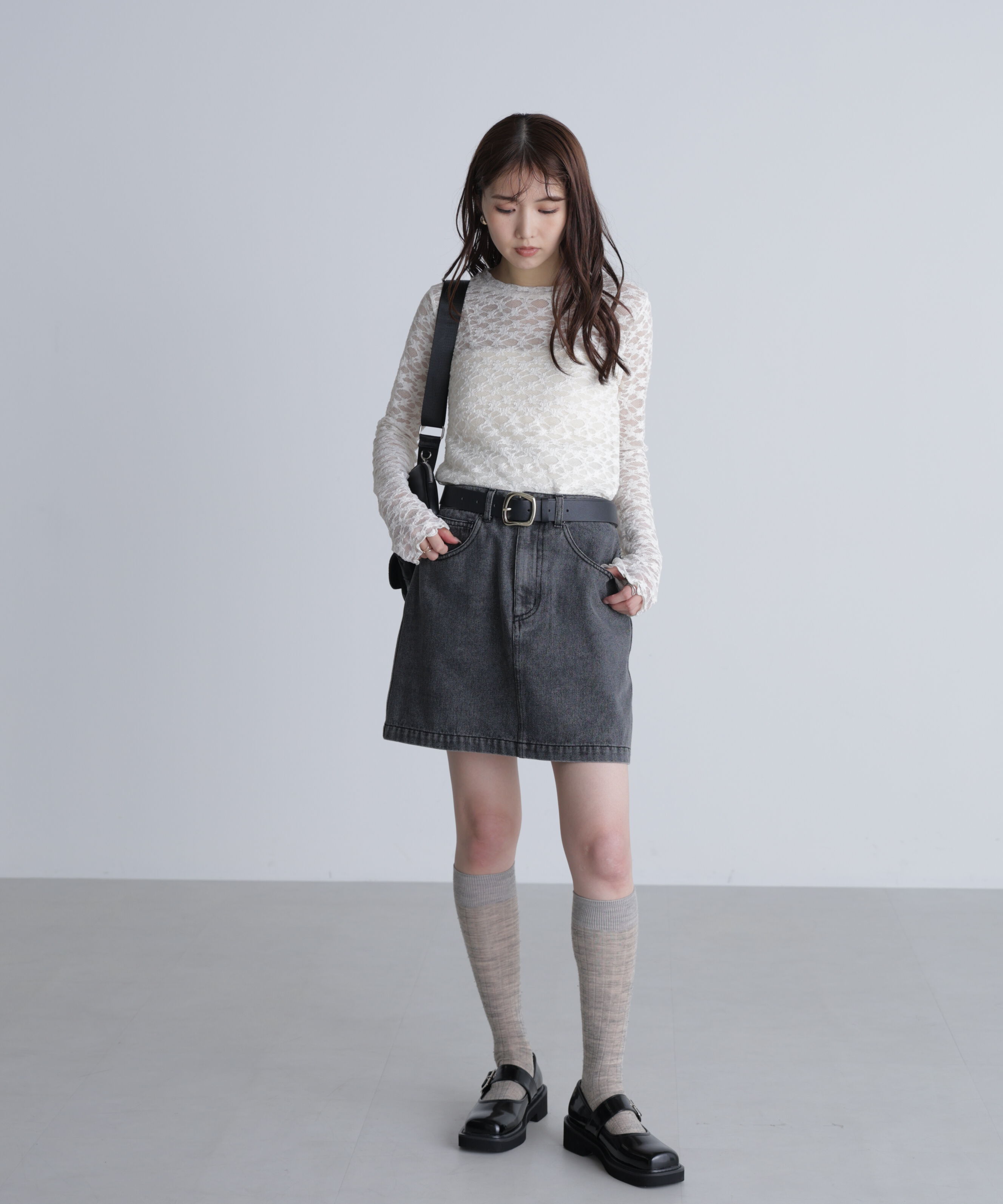  「長袖レースカットソー」|Tシャツ・カットソー|