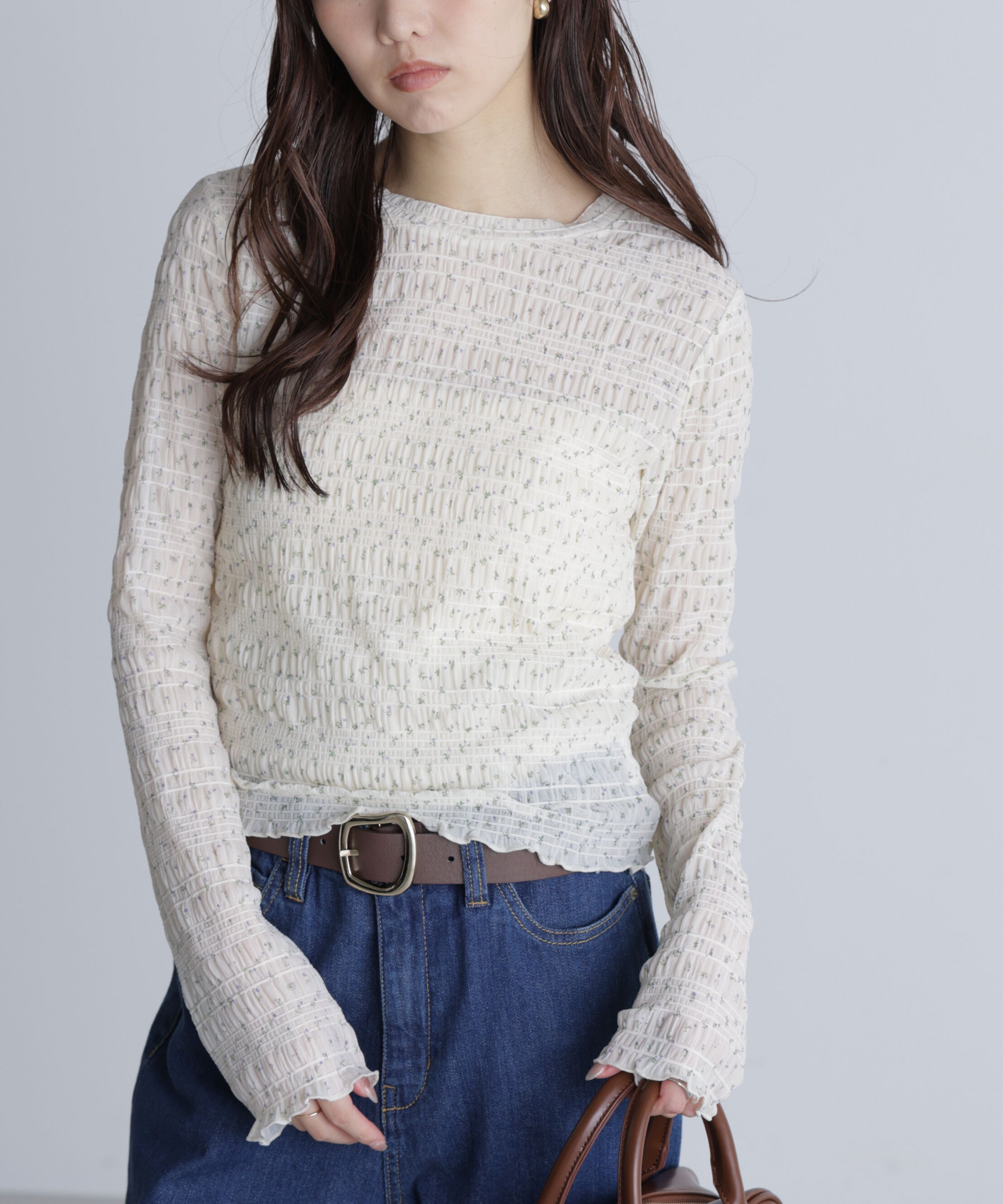  「長袖レースカットソー」|Tシャツ・カットソー|