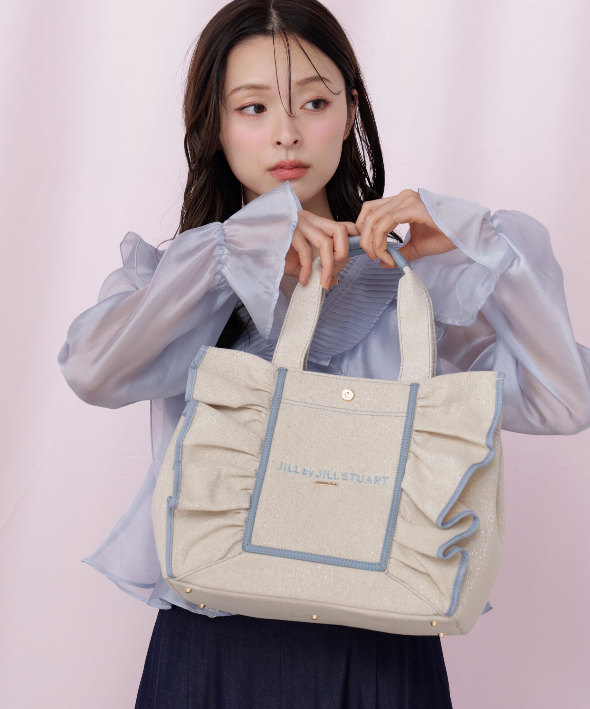  「フレームフリルトート大」|その他|フチブルー1