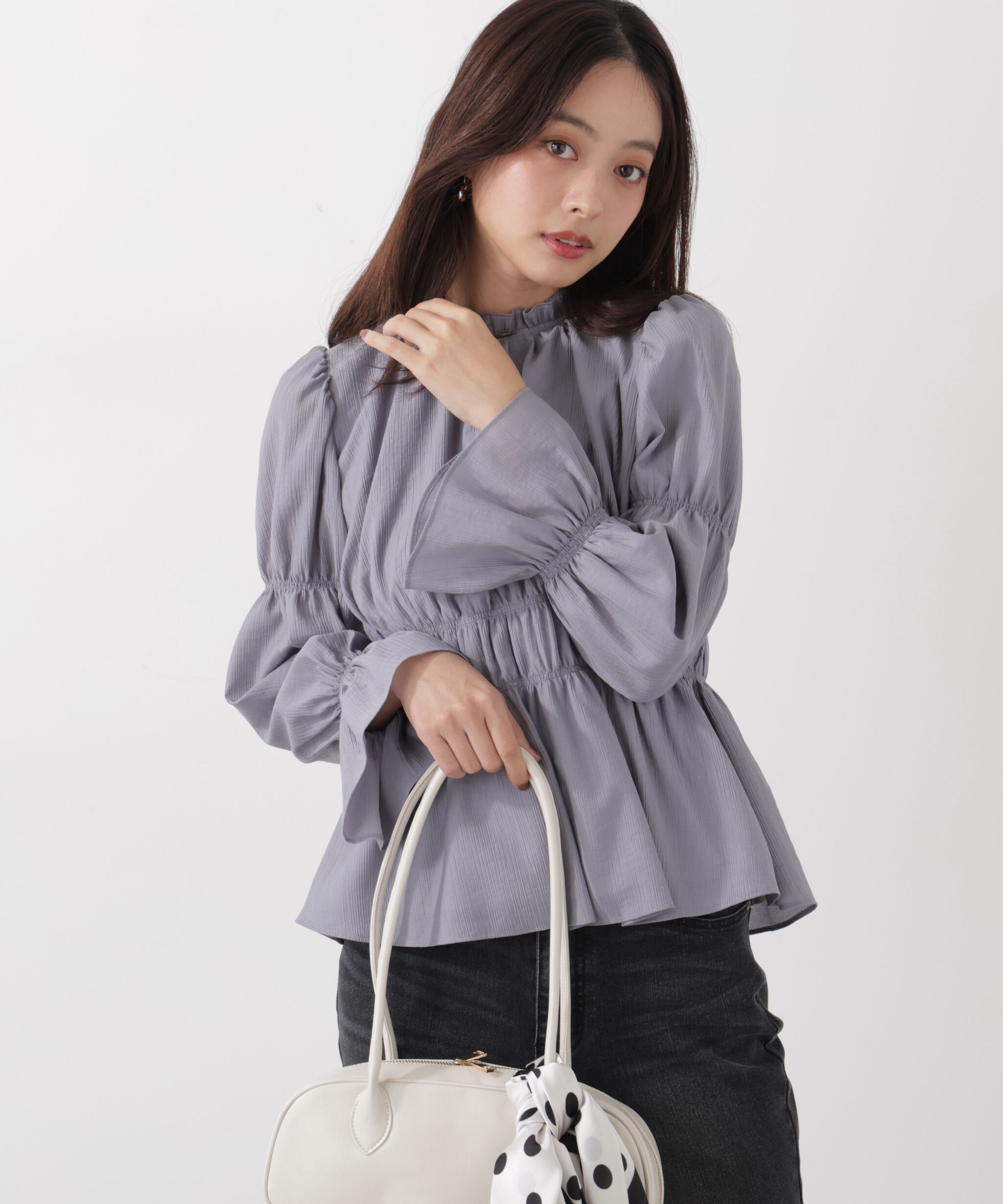 PROPORTION BODY DRESSING「ウエストシャーリングブラウス　26SS」|シャツ・ブラウス|