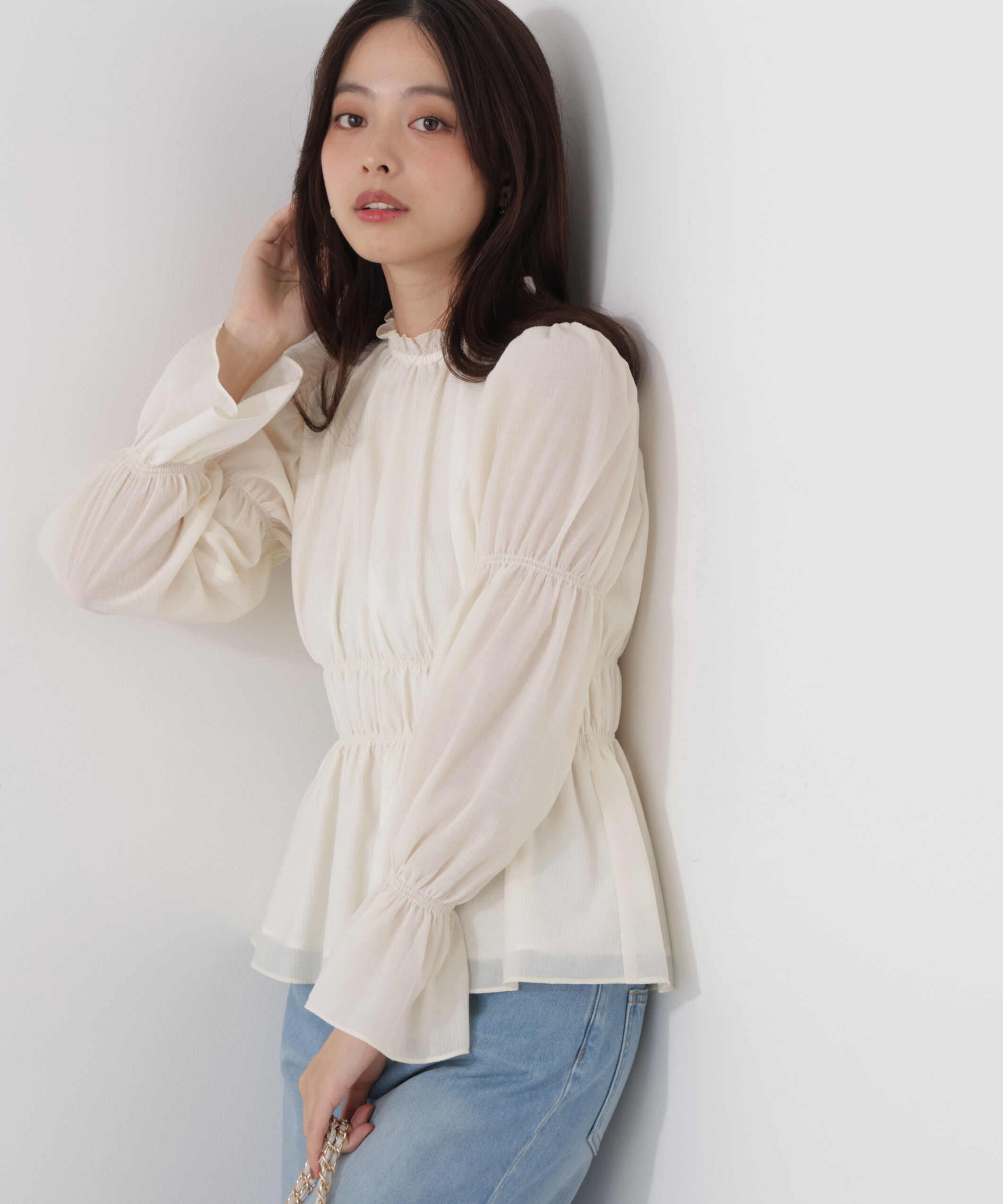 PROPORTION BODY DRESSING「ウエストシャーリングブラウス　26SS」|シャツ・ブラウス|