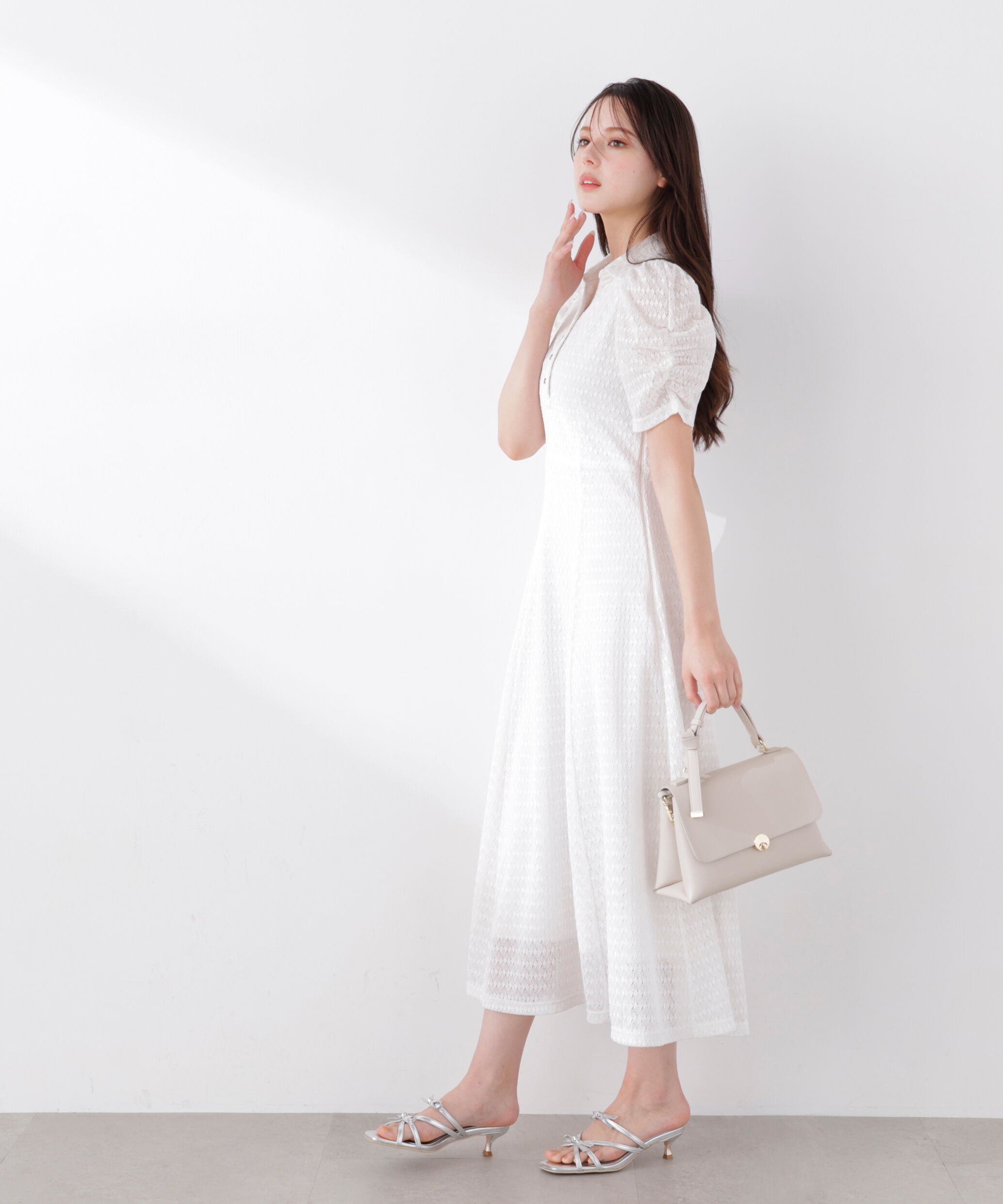 PROPORTION BODY DRESSING「ストレッチレース襟付きワンピース　26SS」|ワンピース|