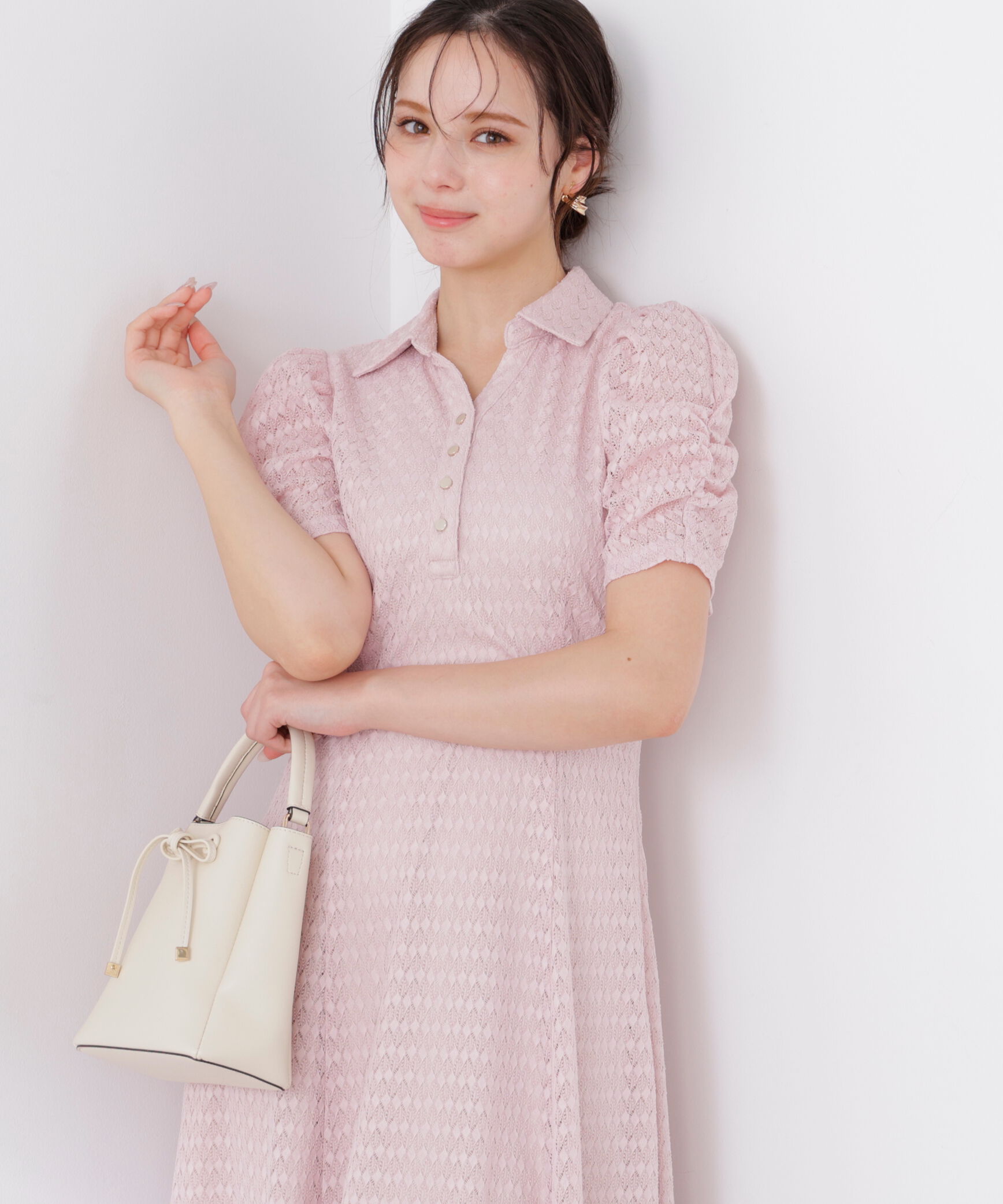 PROPORTION BODY DRESSING「ストレッチレース襟付きワンピース　26SS」|ワンピース|