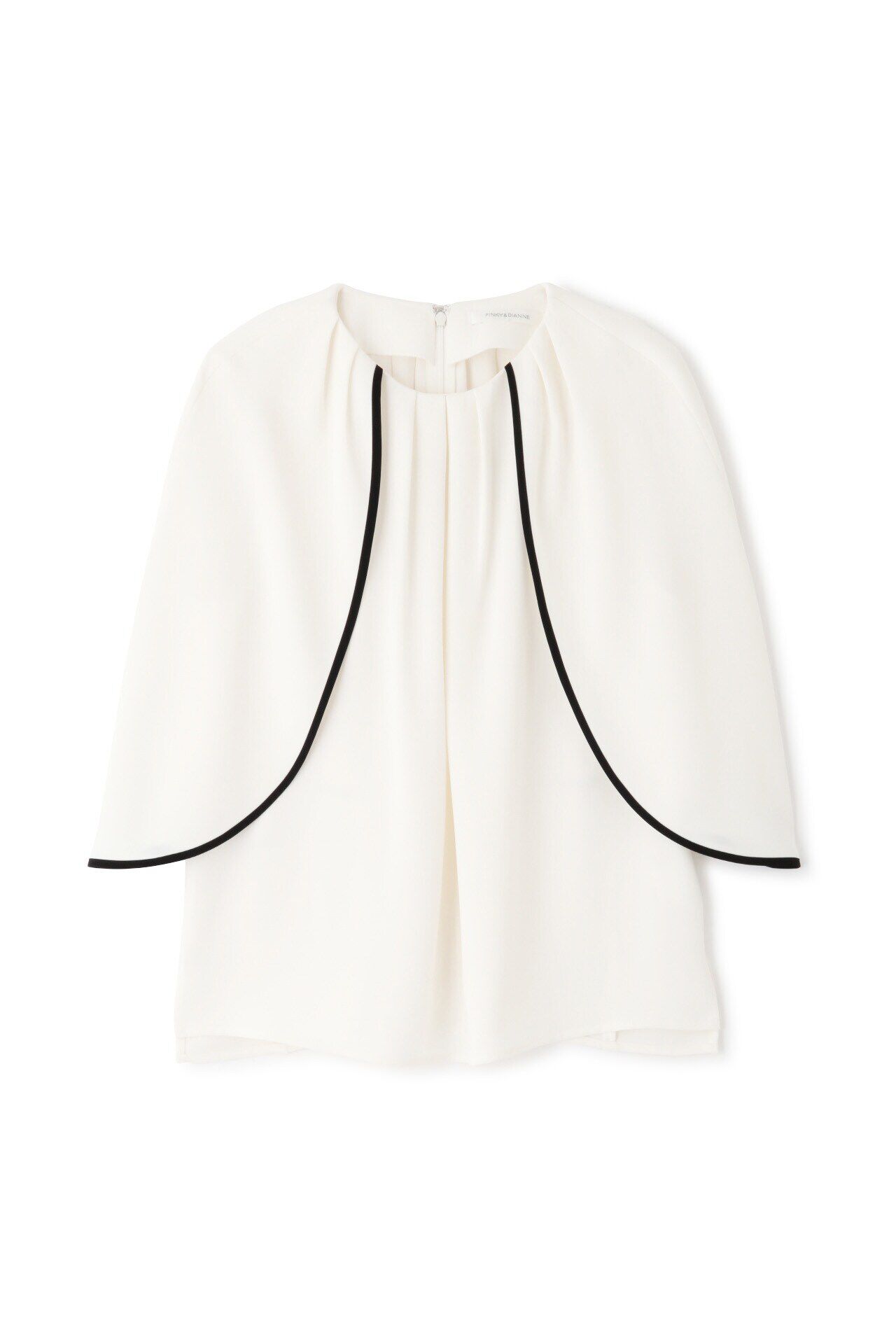  「◆バイカラーケープブラウス」|シャツ・ブラウス|