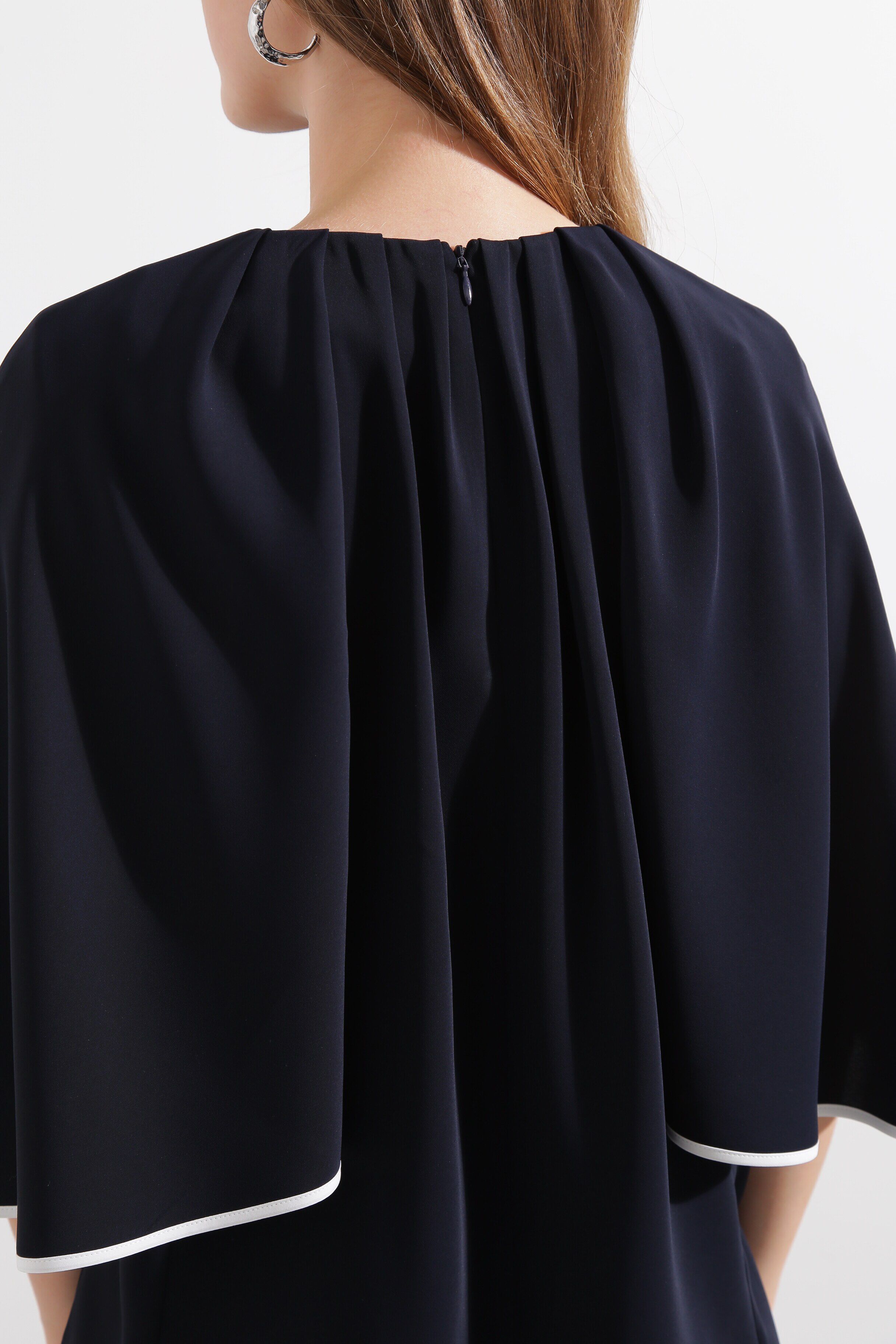  「◆バイカラーケープブラウス」|シャツ・ブラウス|