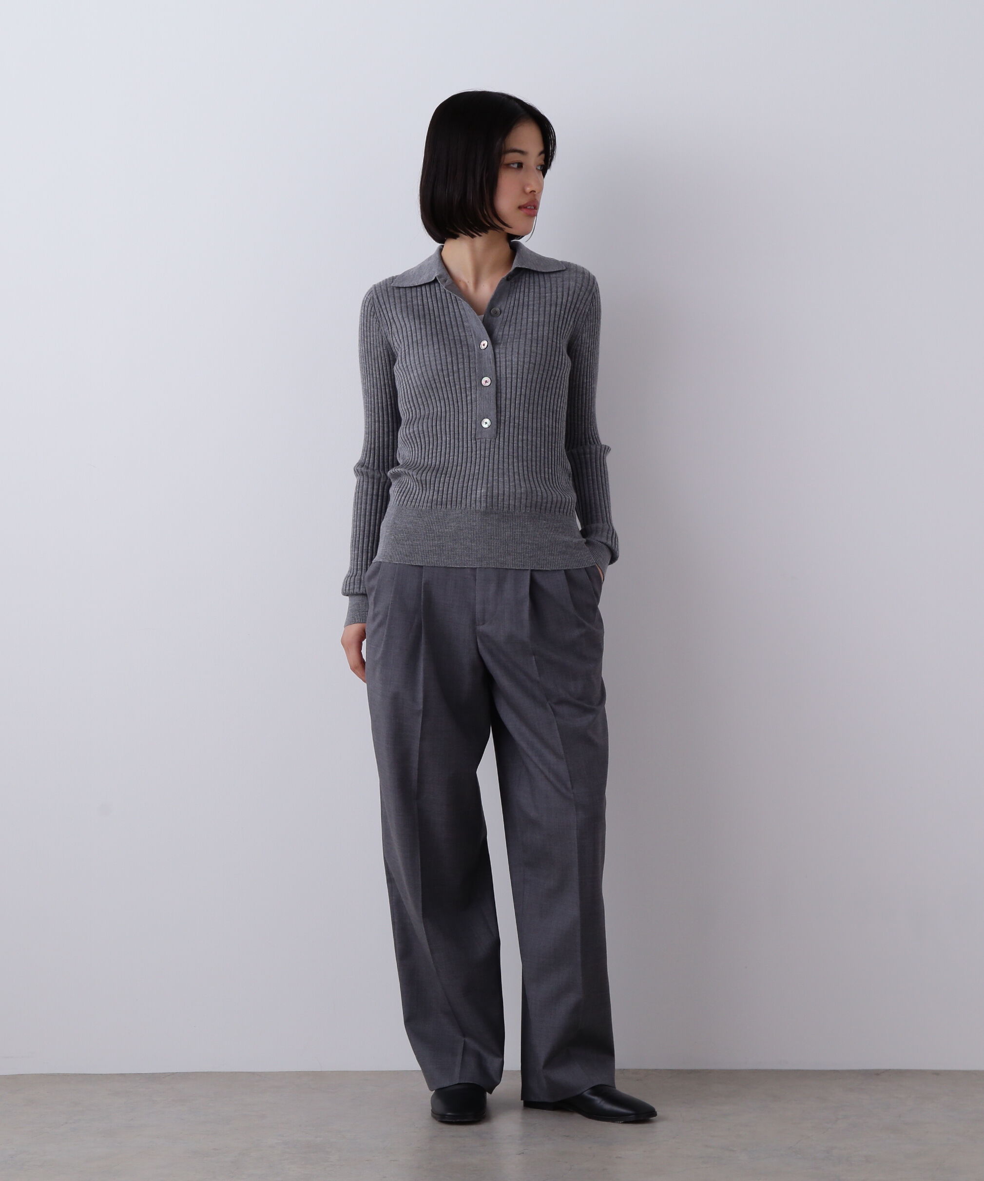 YLEVE 「YLEVE / SUPER120'S CHAMBRAY WOOL 3TACK TROUSERS」|その他|