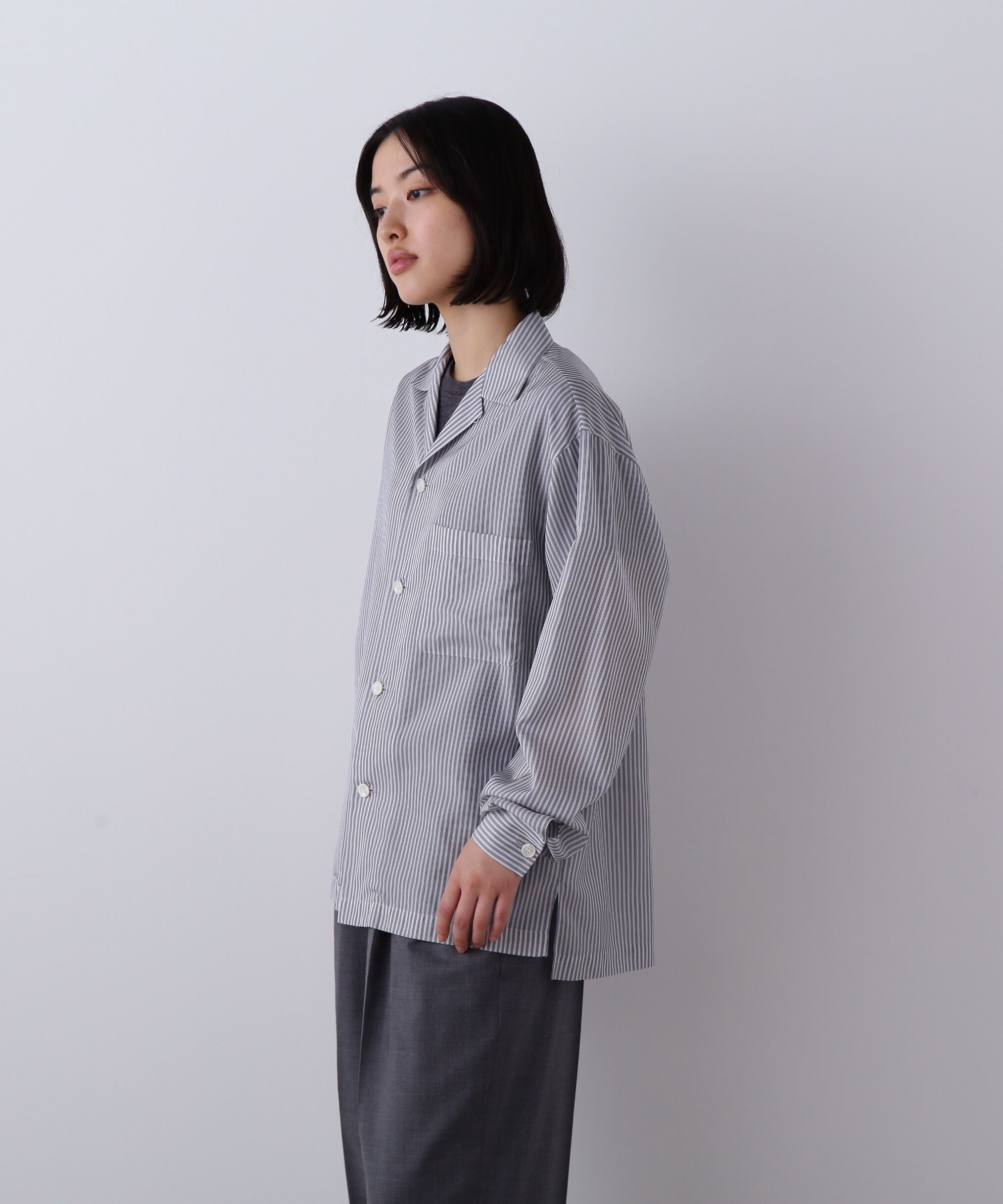 YLEVE 「YLEVE / ACETATE CUPRA STRIPE PAJAMA SHIRT」|シャツ・ブラウス|