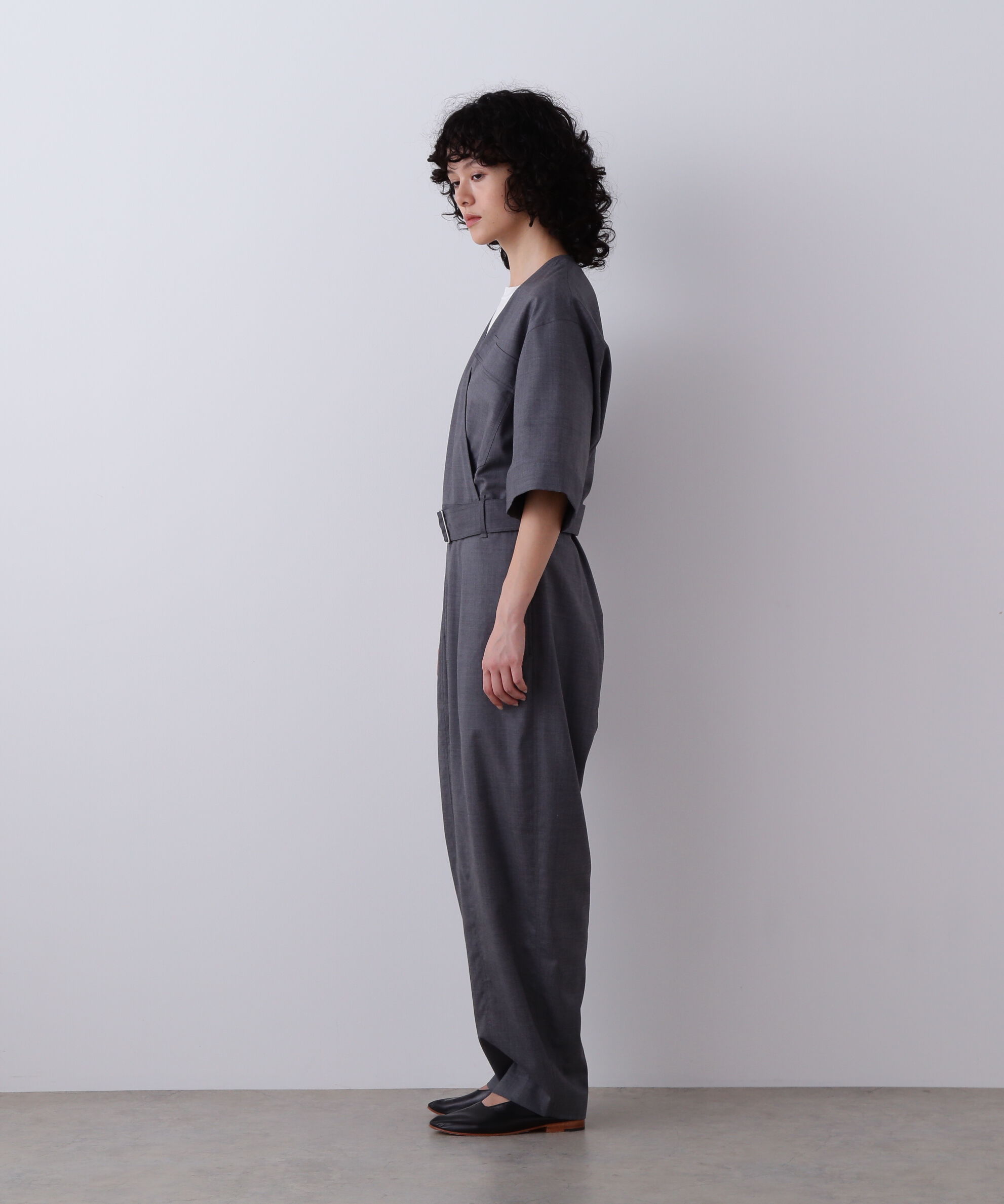 YLEVE 「YLEVE / SUPER120'S CHAMBRAY WOOL ALL IN ONE」|ワンピース|