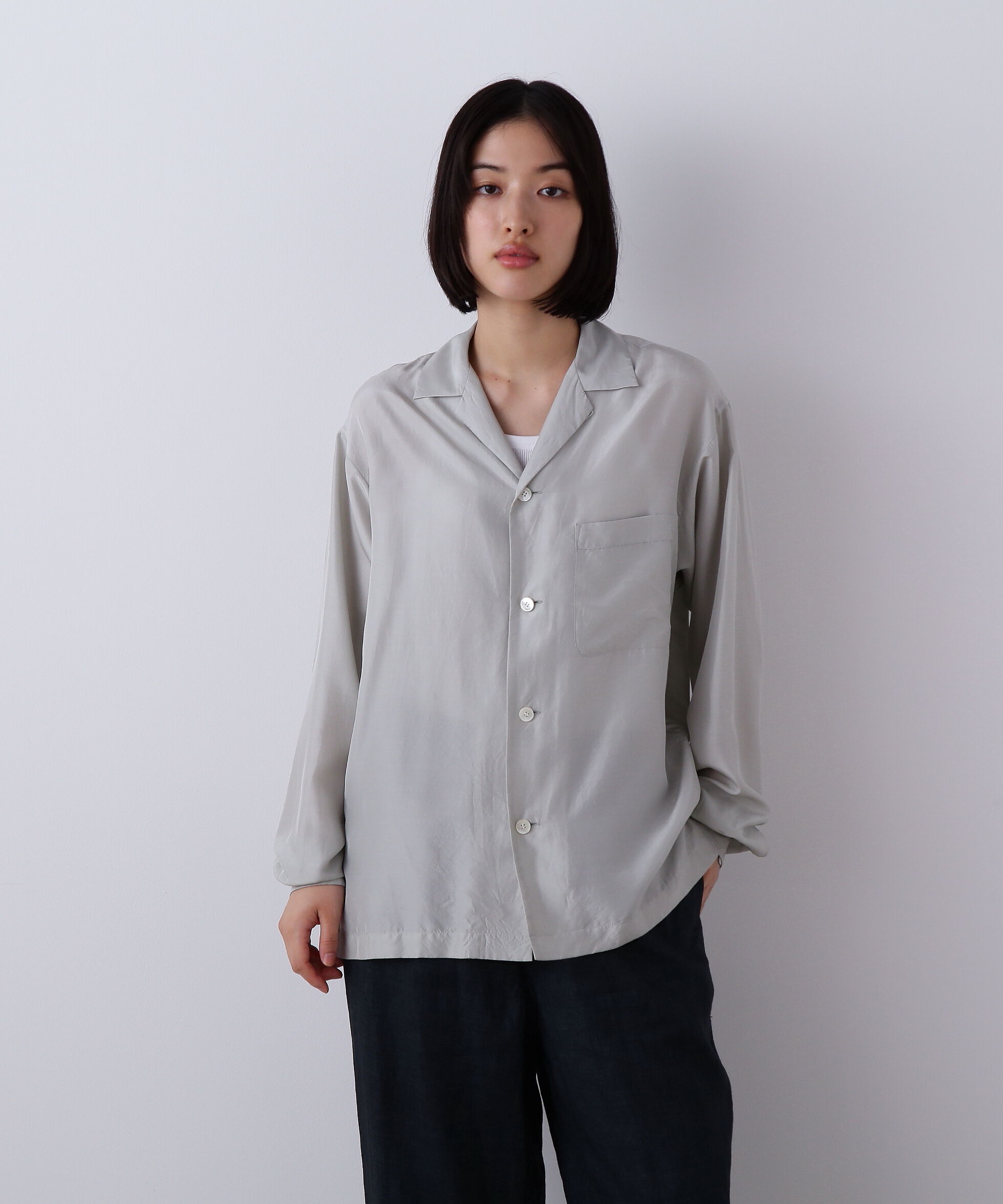 YLEVE 「YLEVE / SILK HABUTAE PAJAMA SHIRT」|シャツ・ブラウス|