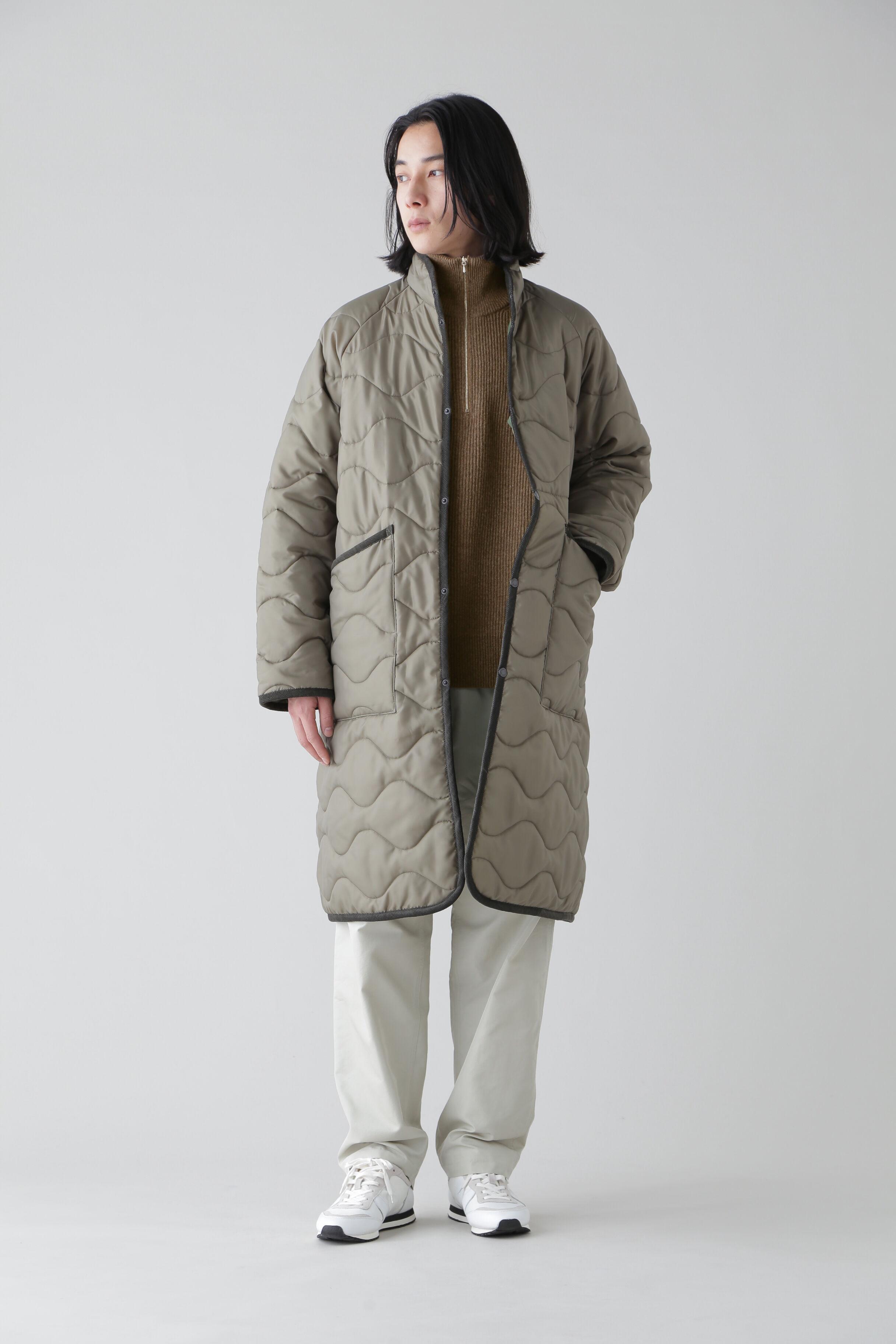 YLEVE 「YLEVE / LAMBS WOOL KN HALF ZIP P/O」|ニット・セーター|