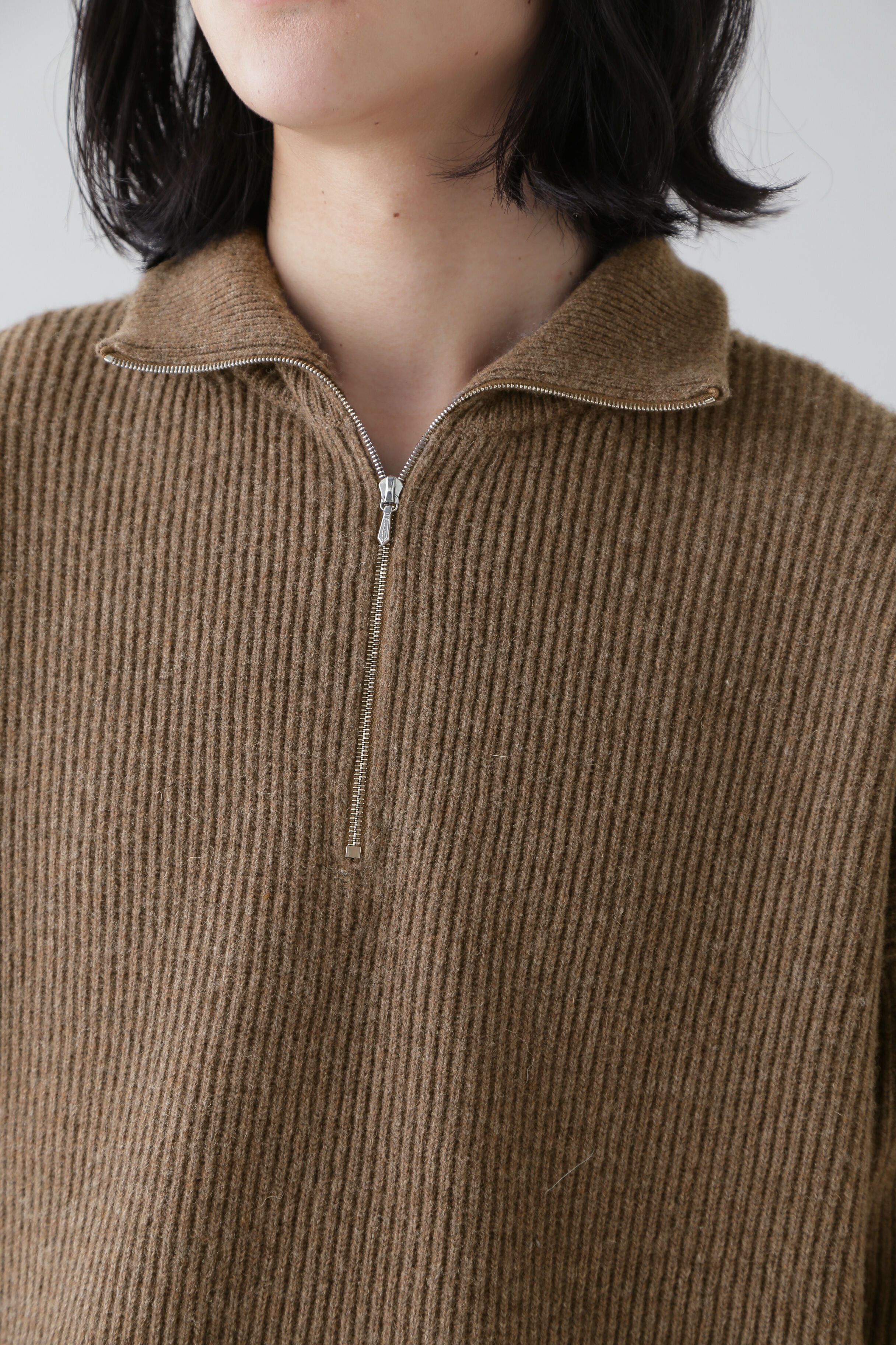 YLEVE 「YLEVE / LAMBS WOOL KN HALF ZIP P/O」|ニット・セーター|