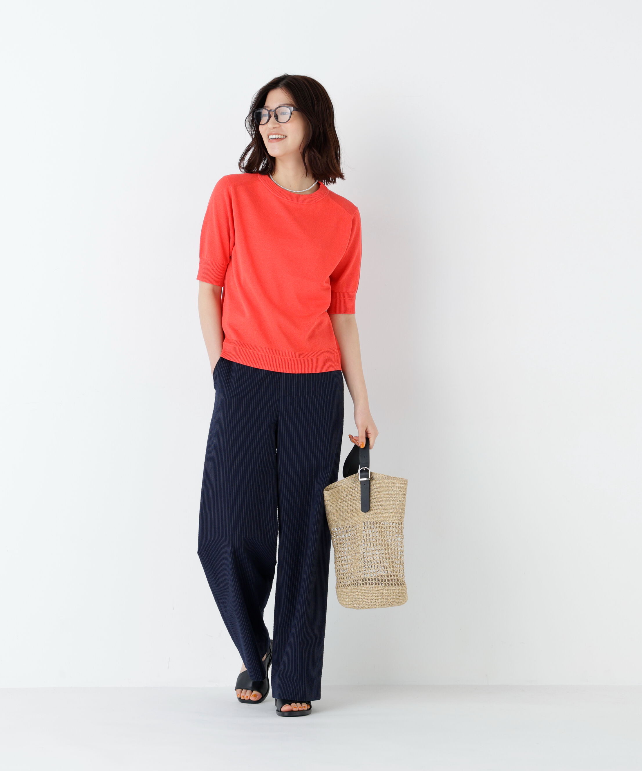  「サッカーファインストライプセミワイドパンツ」|その他|