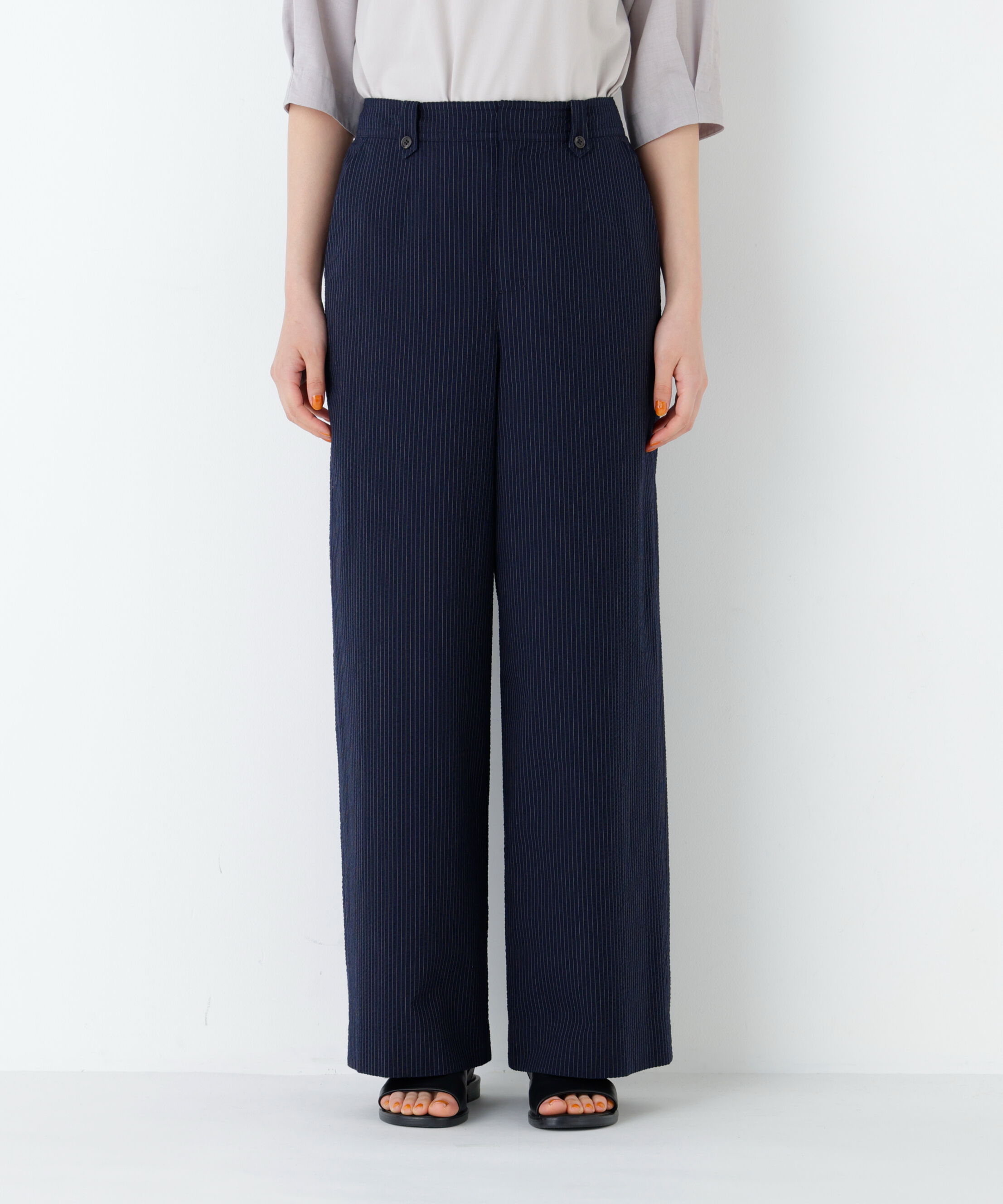  「サッカーファインストライプセミワイドパンツ」|その他|