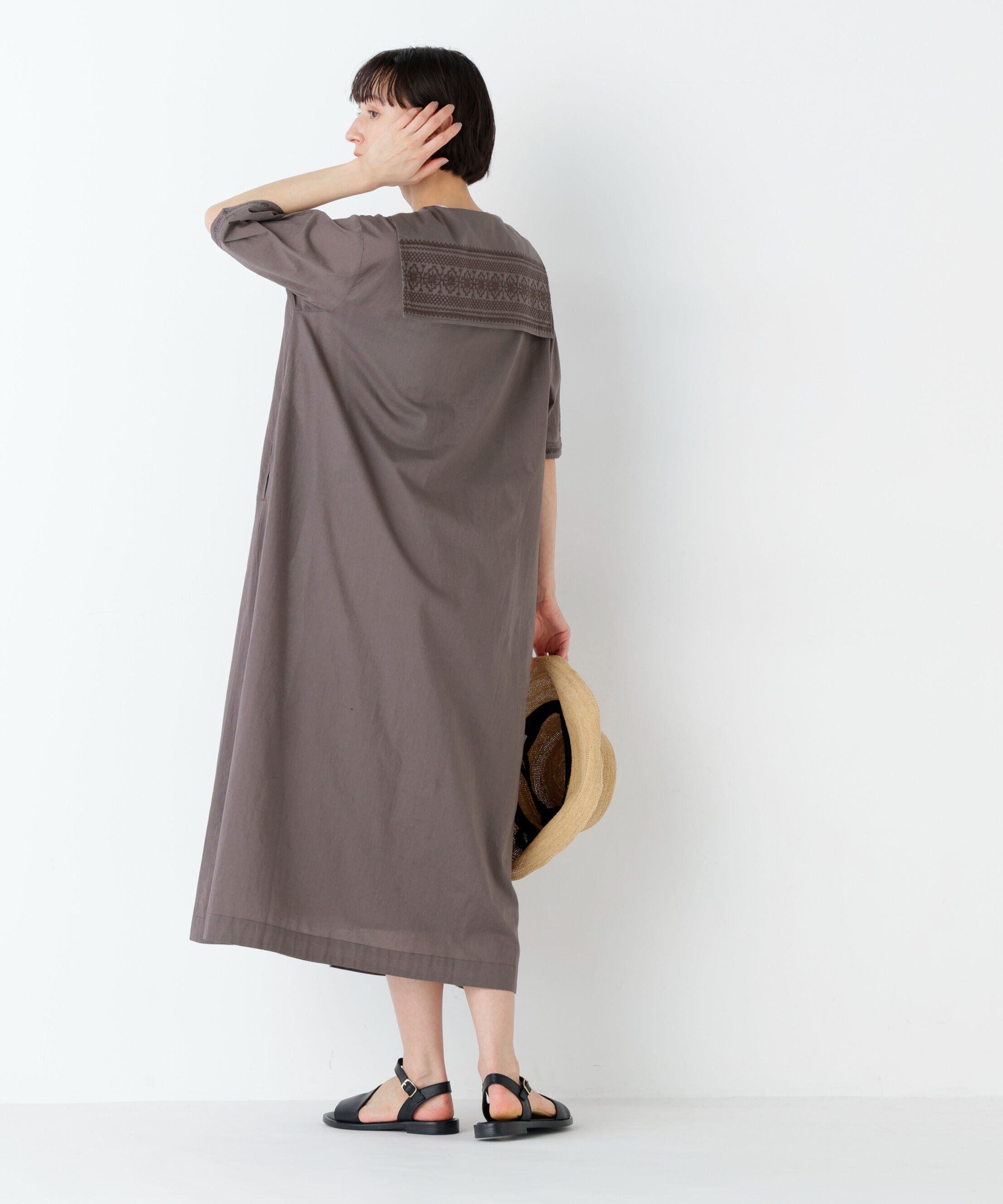  「インド刺繍セーラーカラーワンピース」|ワンピース|