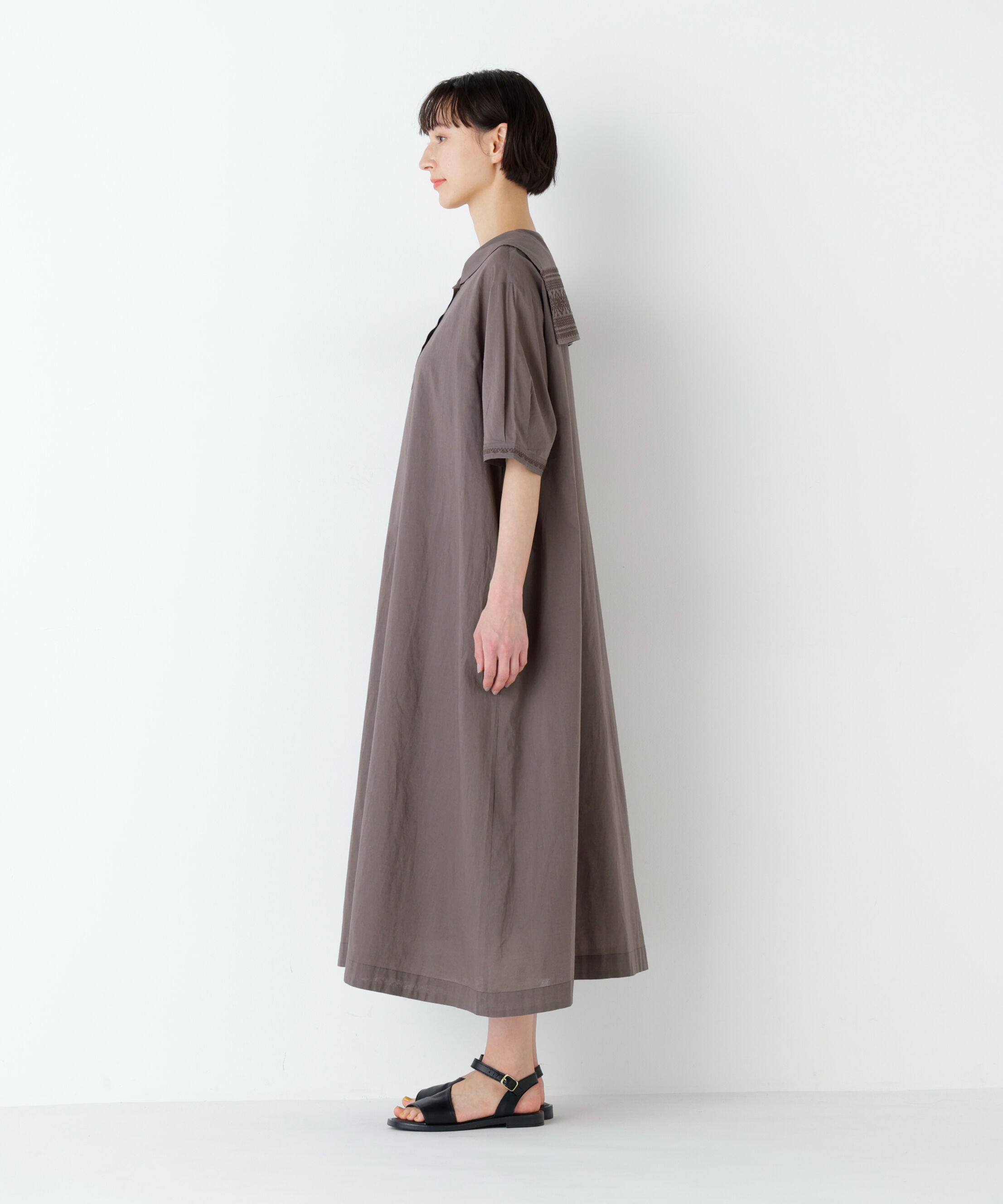  「インド刺繍セーラーカラーワンピース」|ワンピース|