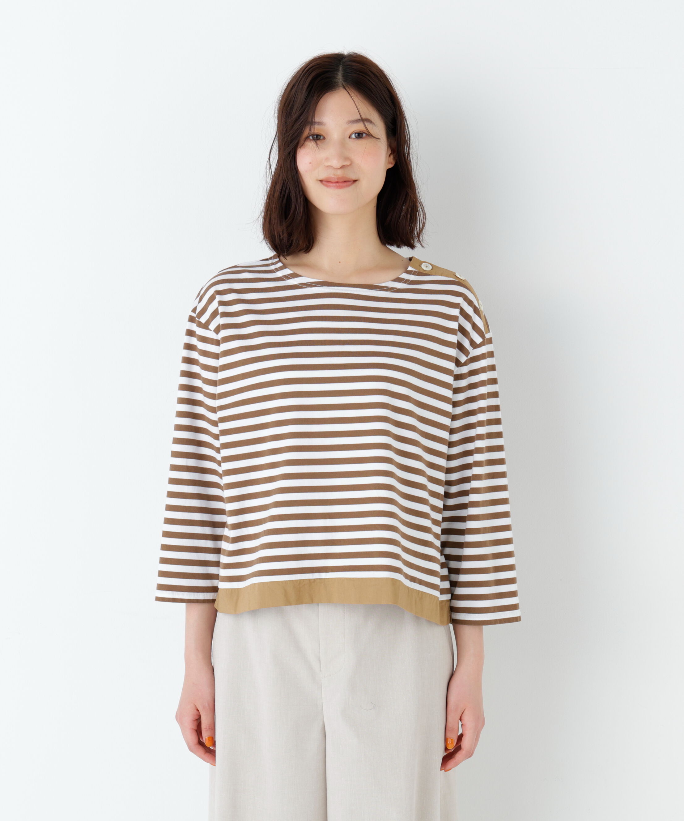  「天竺ボーダーカットソー」|Tシャツ・カットソー|